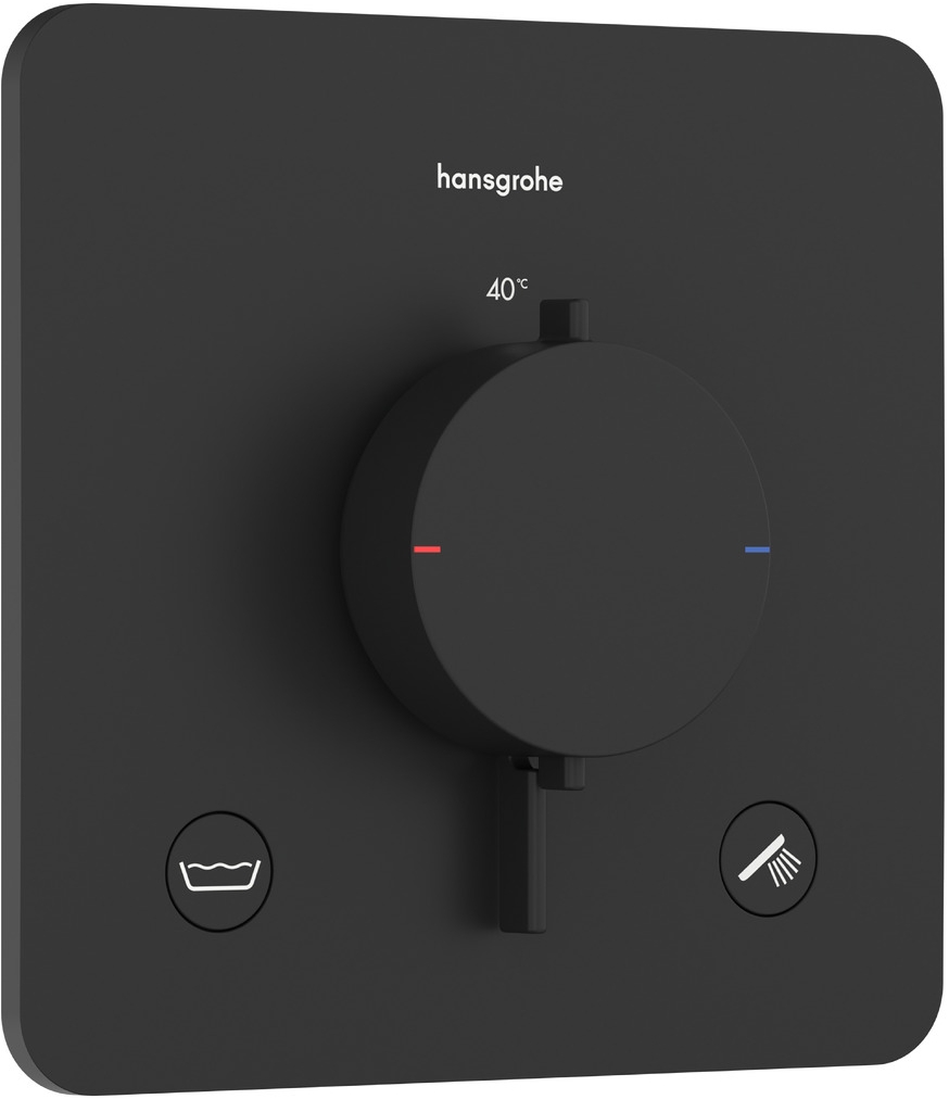 Hansgrohe Ecostat Comfort Q vaňová/sprchová batéria podomietková s termostatom čierna 33717670