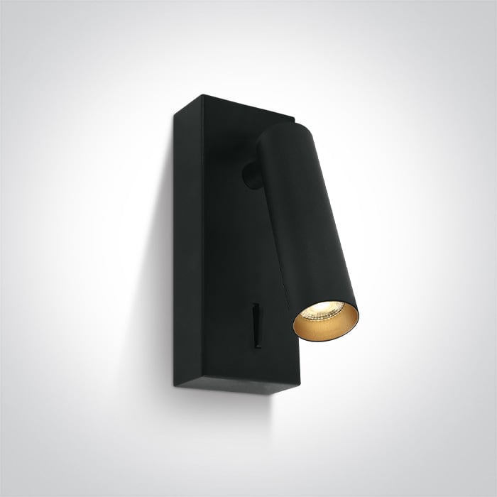 One Light Kandila nástenná lampa 1x3 W čierna 65746/B/W