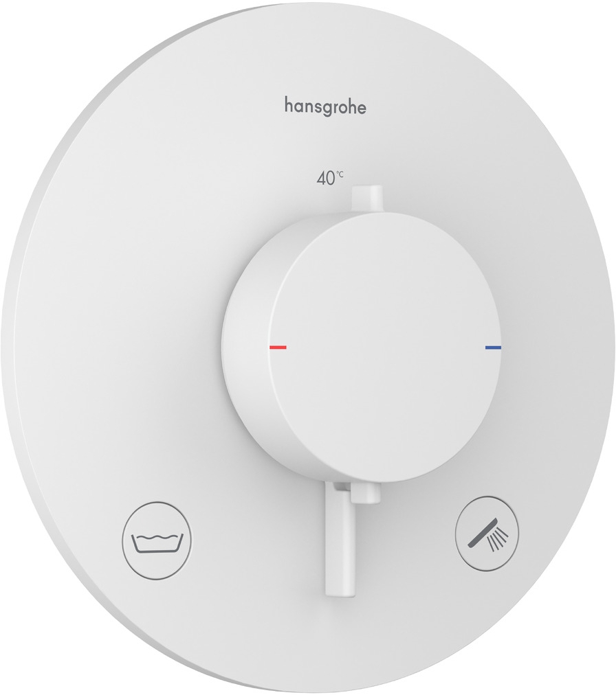 Hansgrohe Ecostat Comfort S vaňová/sprchová batéria podomietková s termostatom biela 33718700