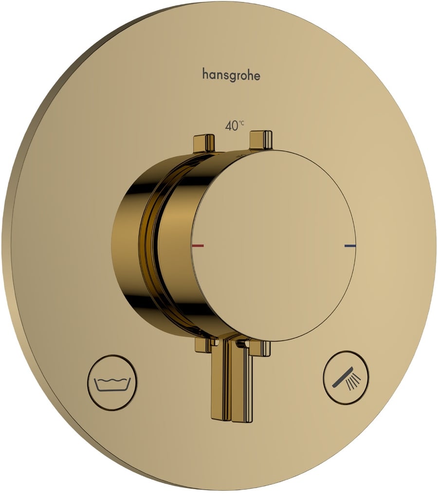 Hansgrohe Ecostat Comfort S vaňová/sprchová batéria podomietková s termostatom zlatá 33718990