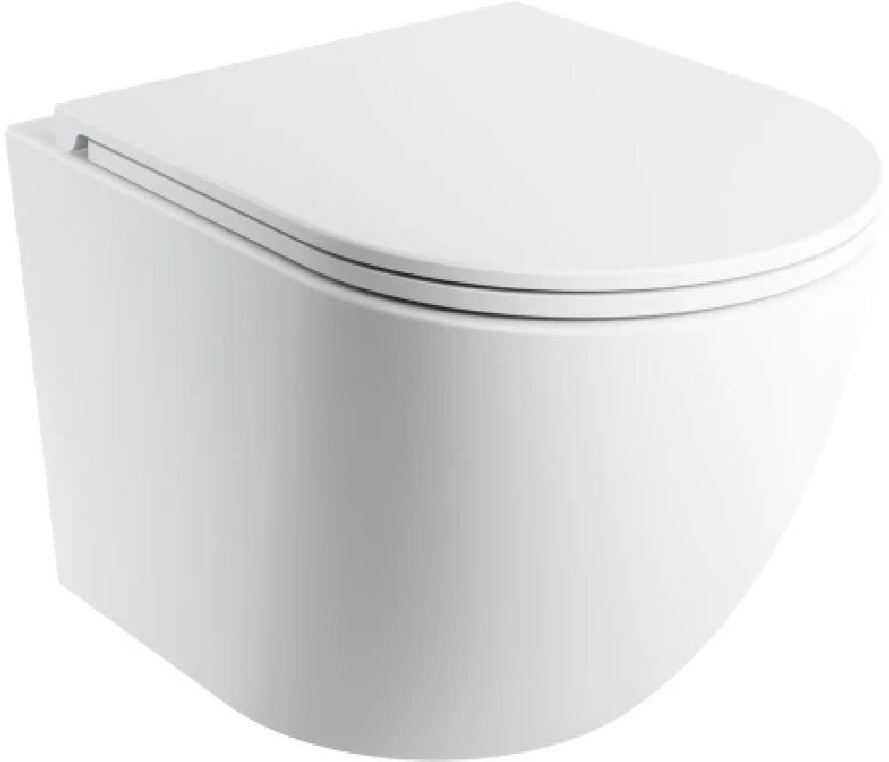 Omnires Ottawa wc misa s pomaly sa sklápajúcim sedadlom závesné bez oplachovacieho kruhu s vírivým splachovaním biela matná OTTAWASPMWBM