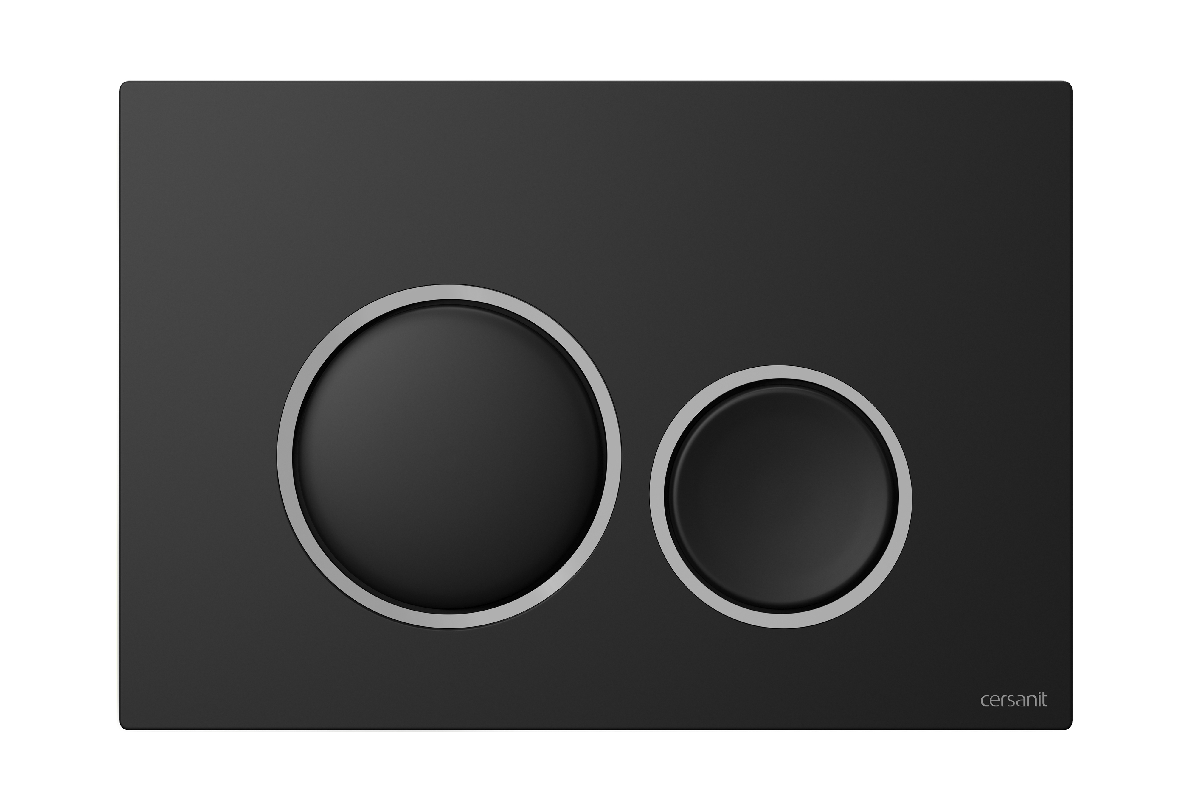 Cersanit Luna splachovacie tlačidlo do toalety matný chróm-čierna K97-0633