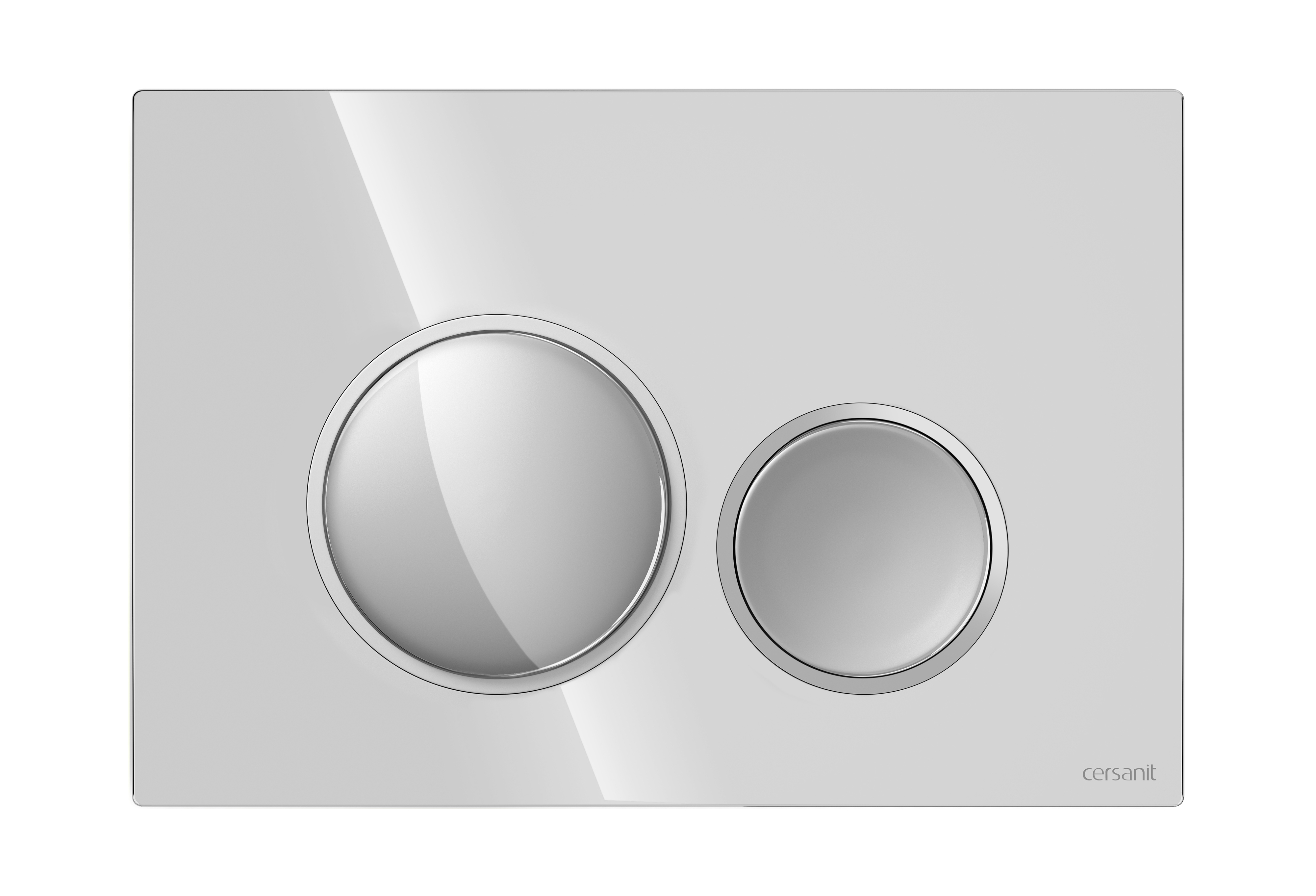 Cersanit Luna splachovacie tlačidlo do toalety lesklý chróm-matný chróm K97-0630