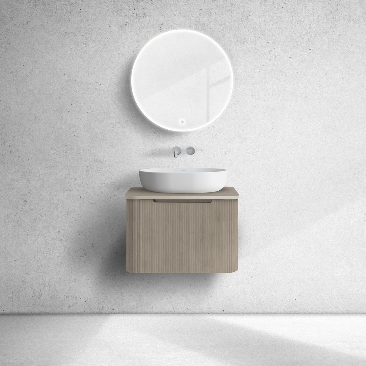 Oltens Hamnes skrinka 60x46x39 cm závesná kúpeľňová skrinka pod umývadlo dub 60022060