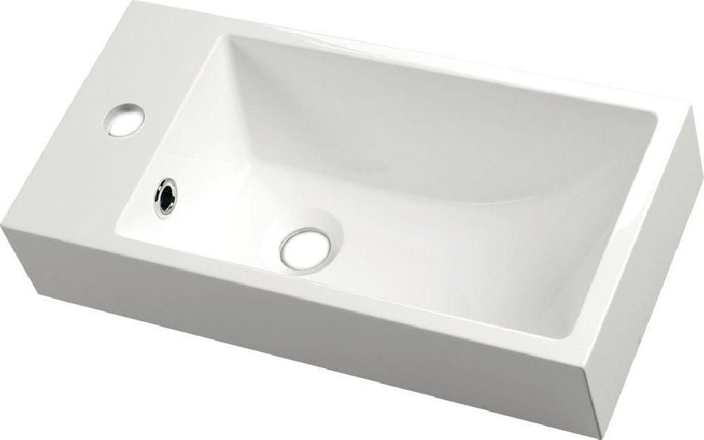 Sapho Ariana umývadlo 50x25 cm obdĺžnik klasické umývadlo biela SM012