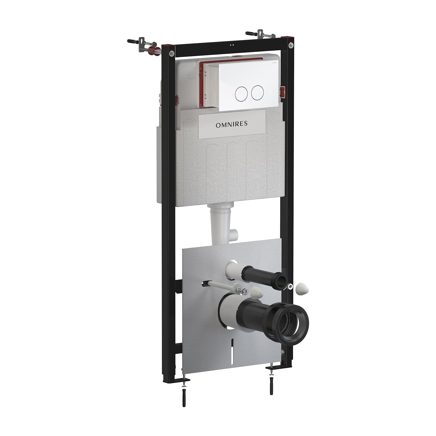 Omnires Flush Set Strongframe + Minimal podomietkový konšrukcia so splachovacím tlačidlom pre nástennú misu STFWC1MRBP