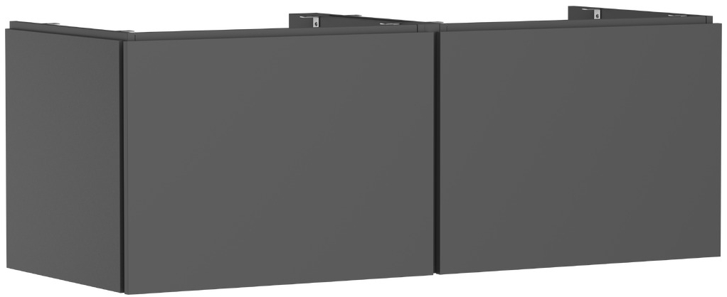 Hansgrohe Xilesa E skrinka 137.5x55x50 cm závesná kúpeľňová skrinka pod umývadlo sivá 54268760