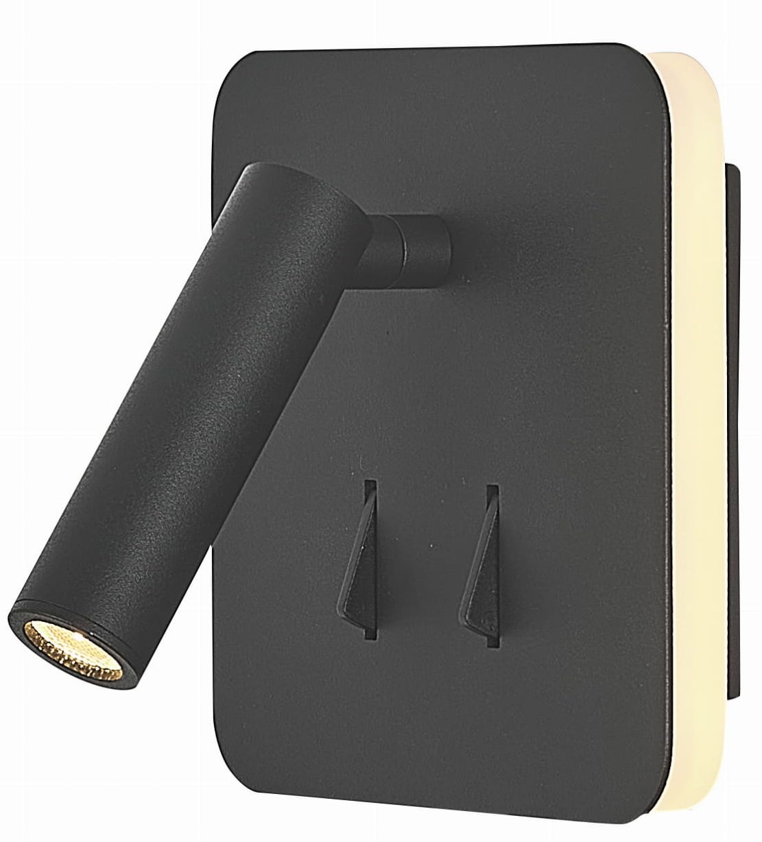 Mantra Cayman nástenná lampa 1x6 W čierna 7826