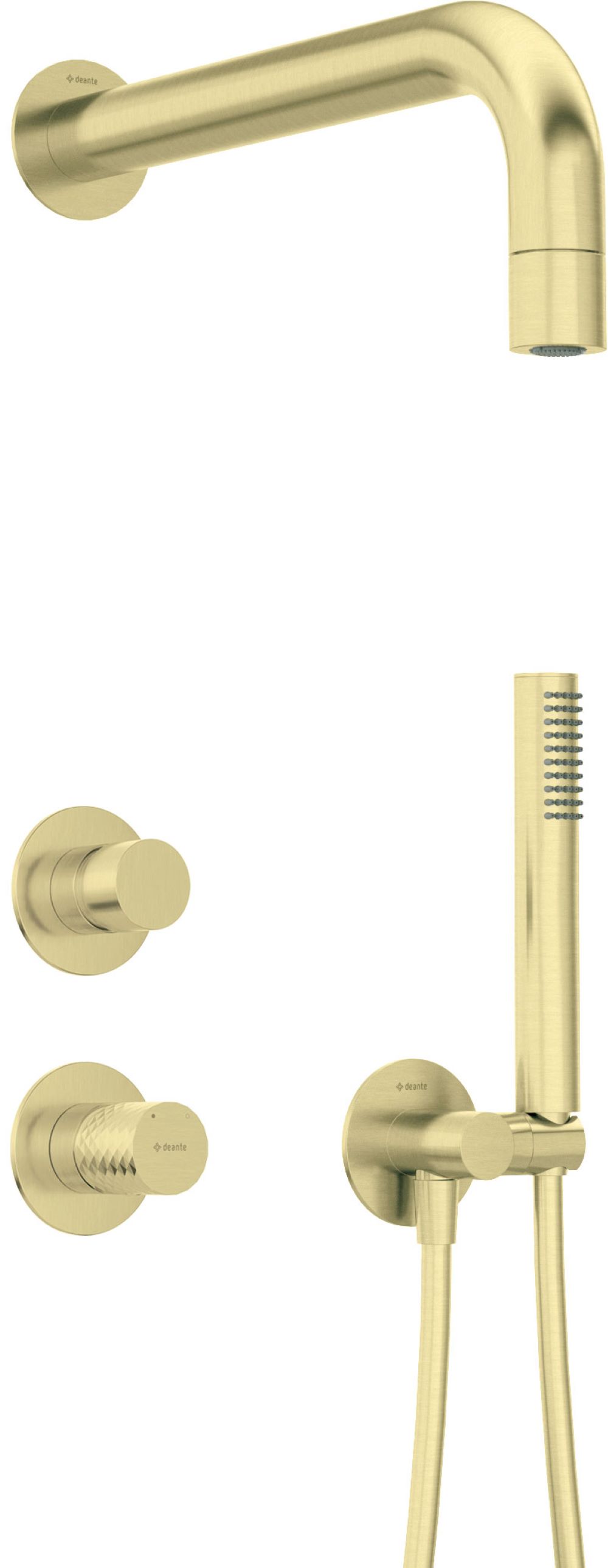 Deante Silia Hexa sprchová súprava podomietková s dažďovou sprchou zlatá NHS_R9XK