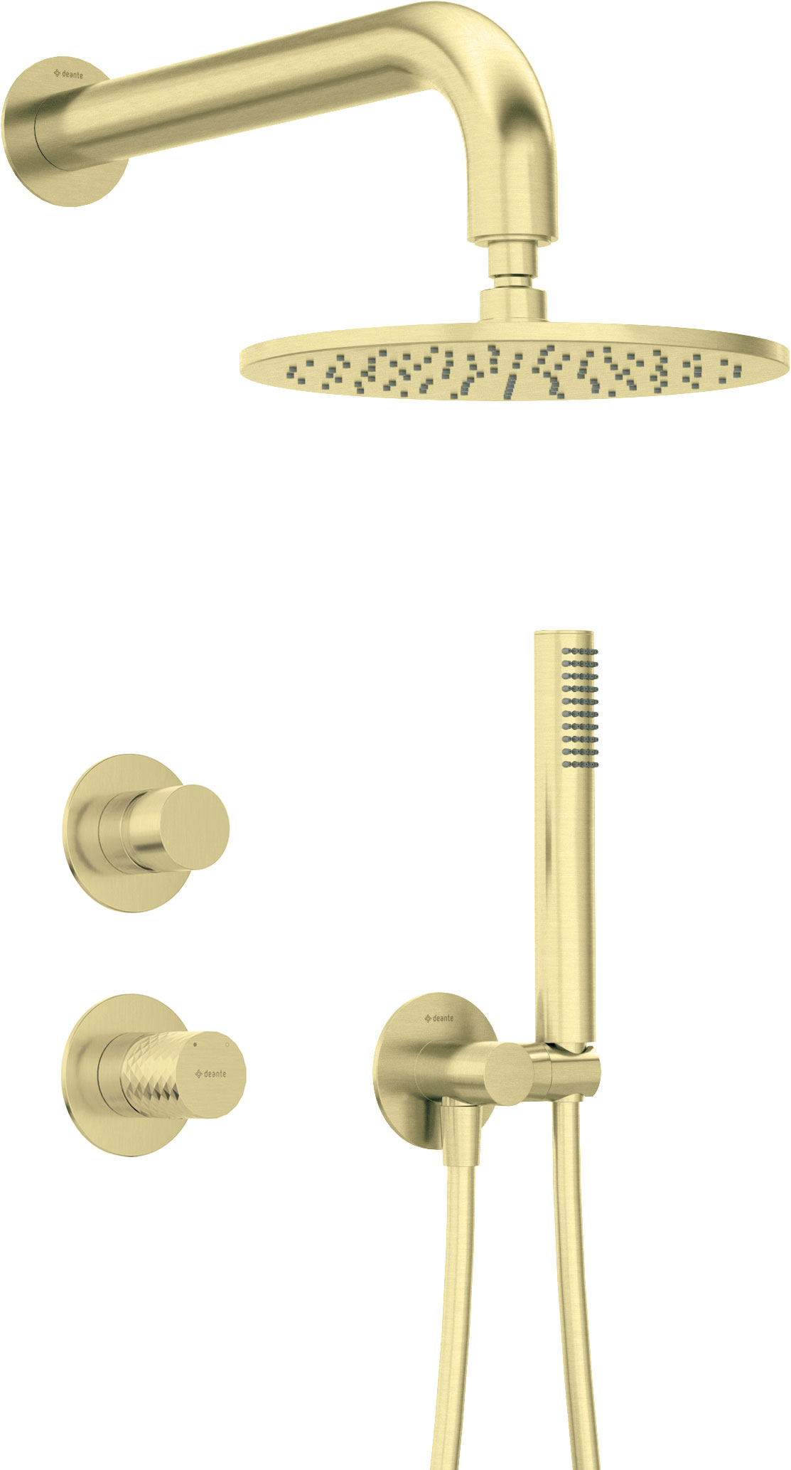 Deante Silia Hexa sprchová súprava podomietková s dažďovou sprchou zlatá NHS_R9YK