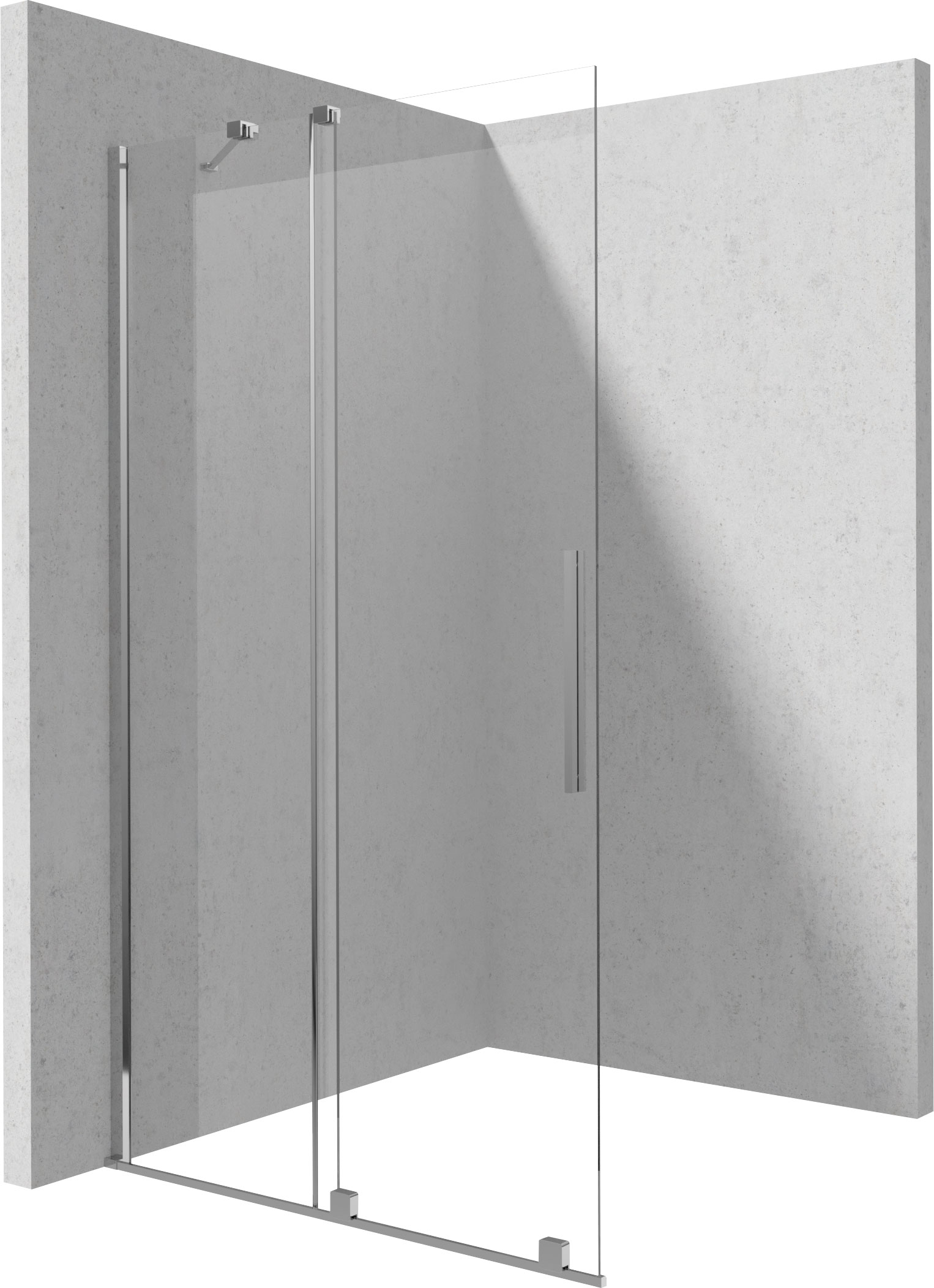 Deante Prizma stena sprchového kúta walk -in 140 cm chróm lesklý/sklo priehľadné KTJ_034R