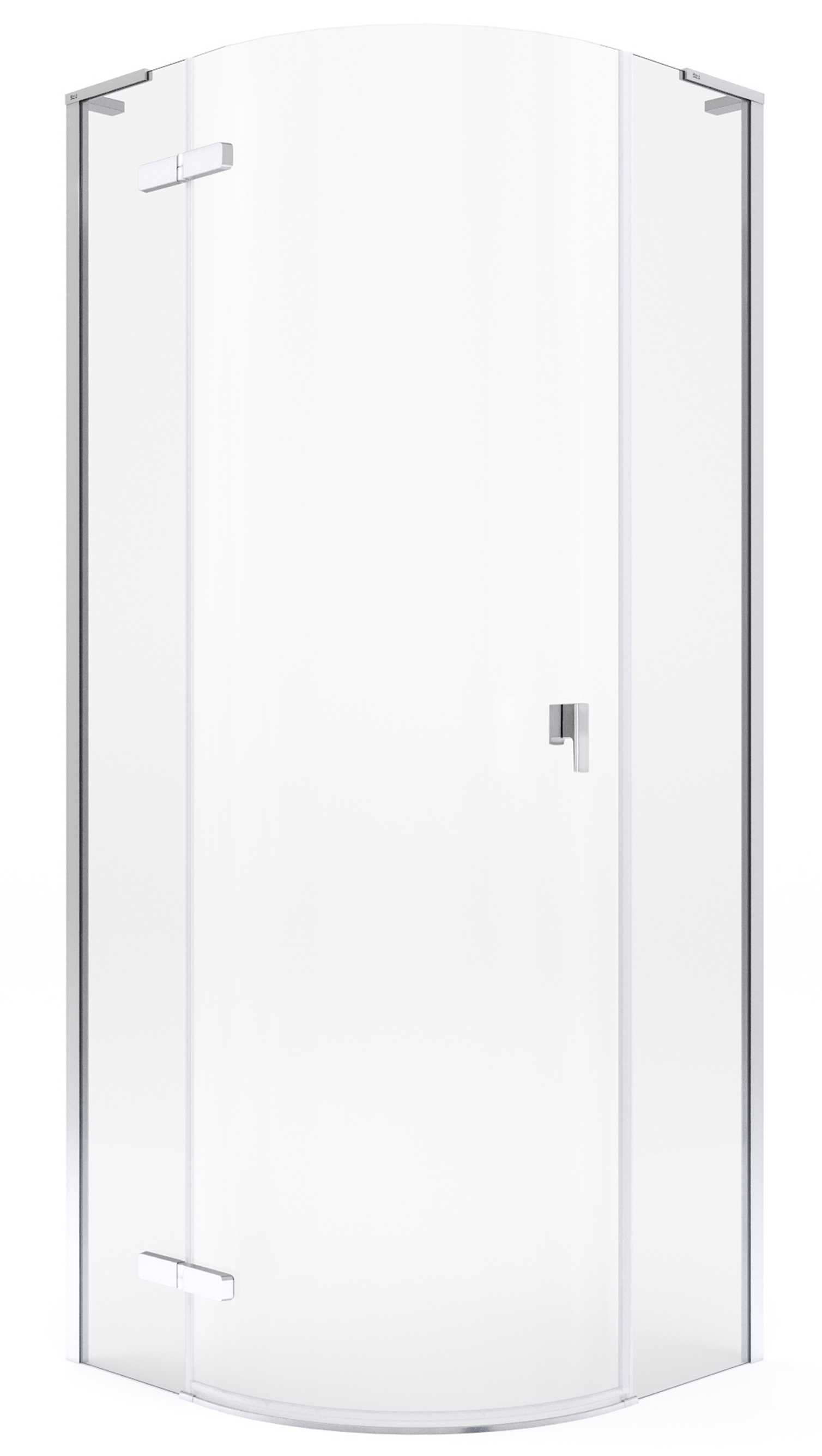 Roca Metropolis-N sprchovací kút 72.4x31.3 cm polkruhová chromová lesklé/priehľadné sklo AMP1008012M