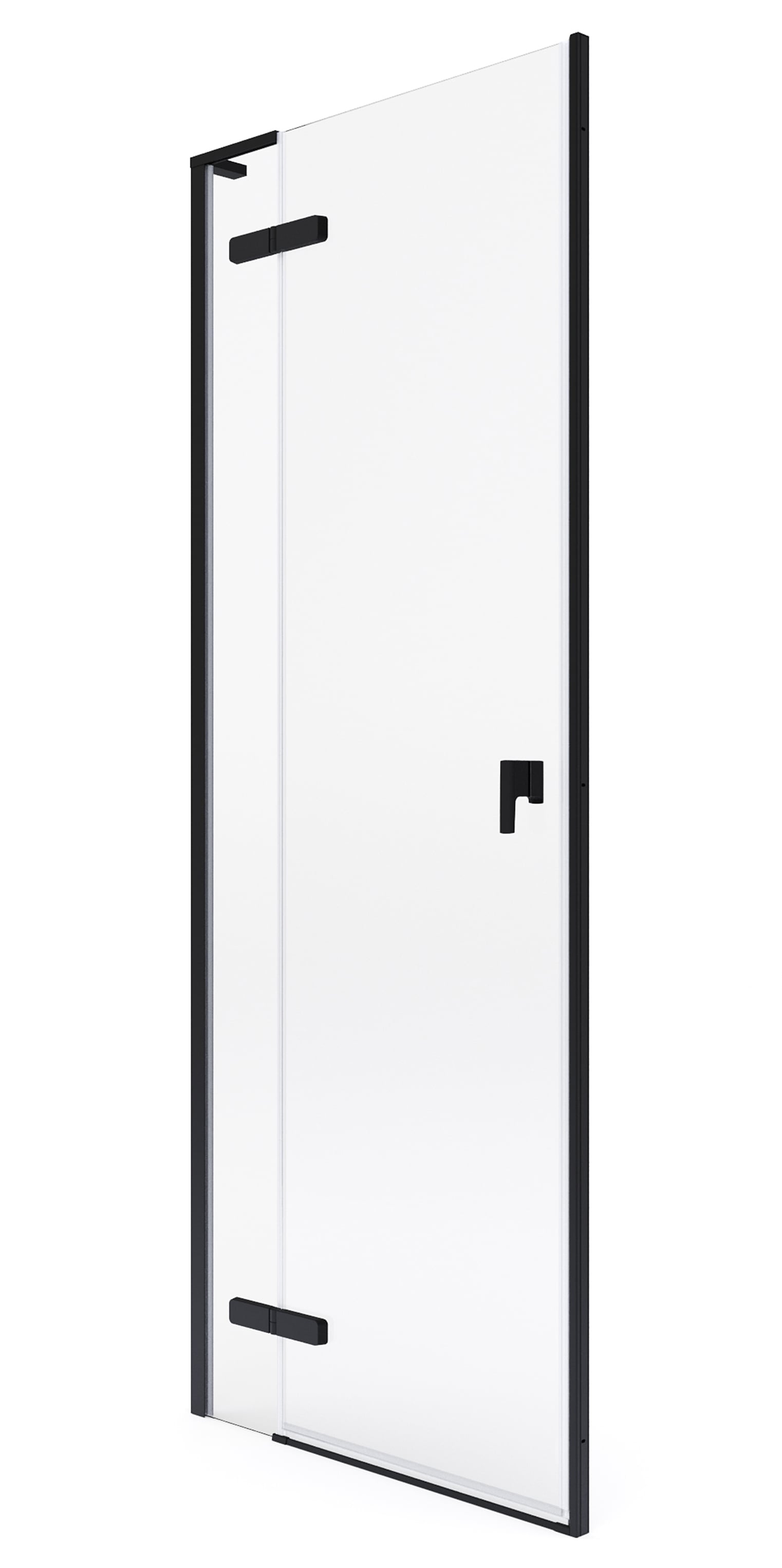 Roca Metropolis-N sprchové dvere 140 cm výklopné čierna matná/priehľadné sklo AMP0814016M