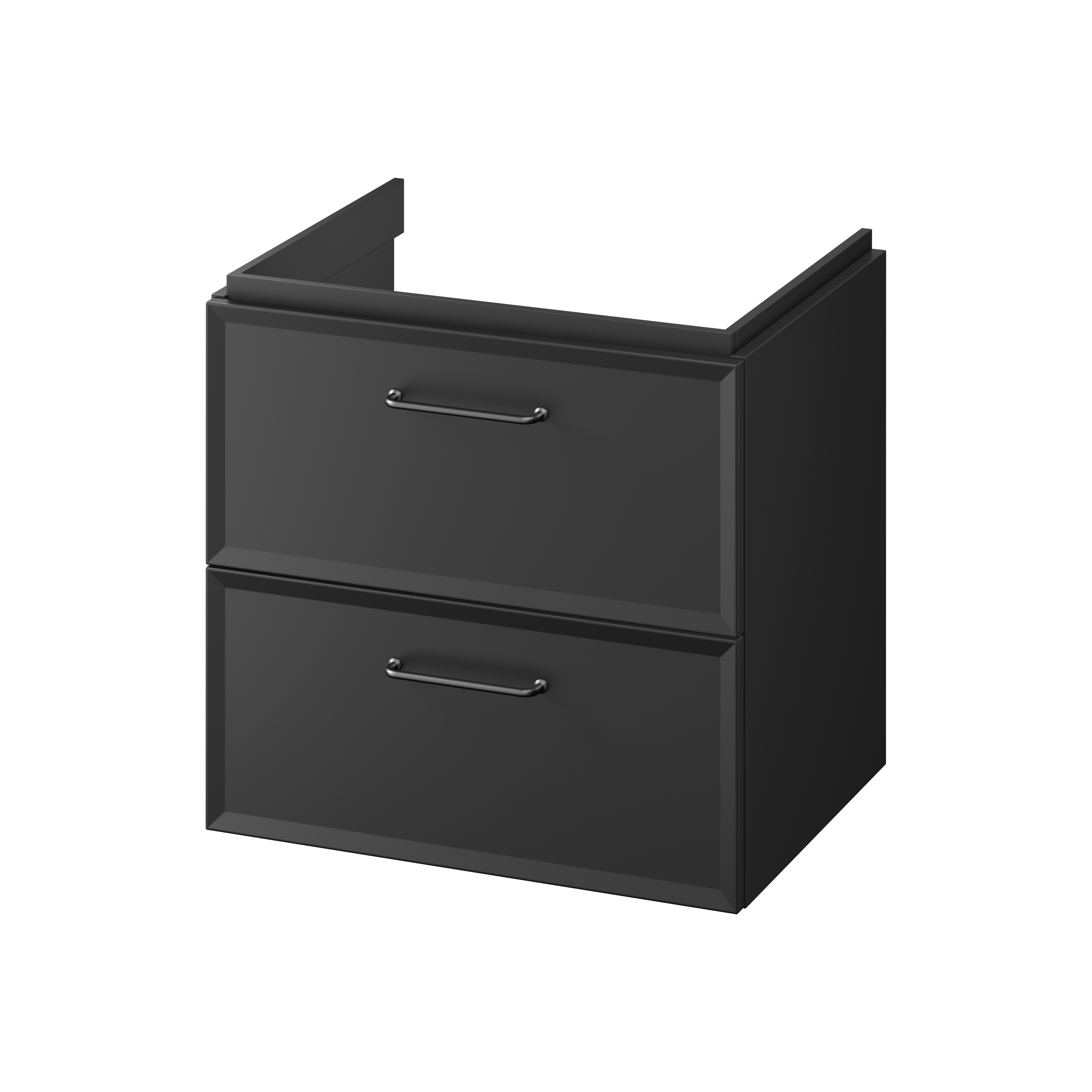Cersanit Milagros skrinka 59.4x44.6x55.1 cm závesná kúpeľňová skrinka pod umývadlo čierna S1021-002