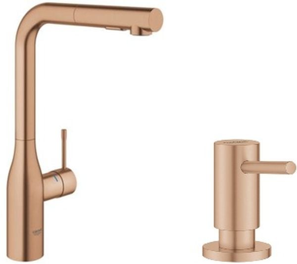 Súprava kuchynská batéria Grohe Essence 30270DL0, dávkovač tekutín Grohe Cosmopolitan 40535DL0
