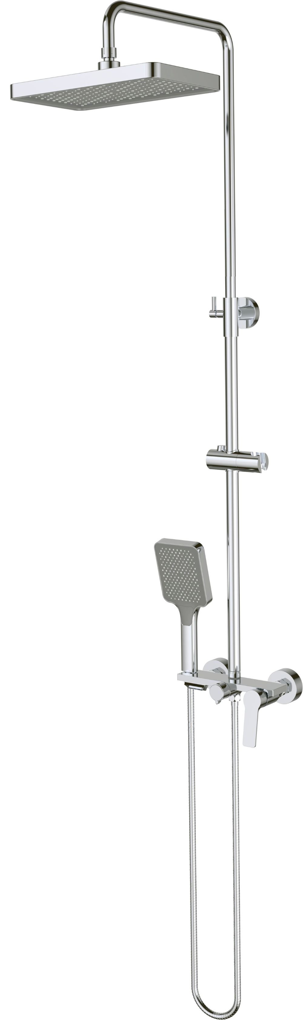 Deante Loco sprchová súprava nástenná s dažďovou sprchou chrómová NLC_04SK