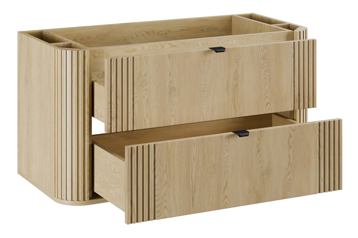 Comad Ovalia Cremona skrinka 100x45.8x53 cm závesná kúpeľňová skrinka pod umývadlo dub OVALIA CREMONA 82-100-46-2S