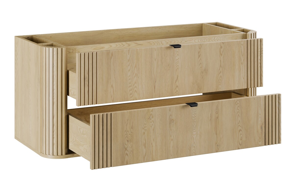 Comad Ovalia Cremona skrinka 120x45.8x53 cm závesná kúpeľňová skrinka pod umývadlo dub OVALIA CREMONA 82-120-46-2S