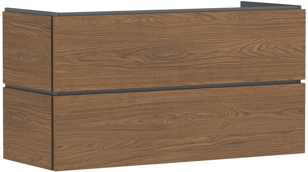 Hansgrohe Xilesa E skrinka 118x47x62 cm závesná kúpeľňová skrinka pod umývadlo dub 54298550