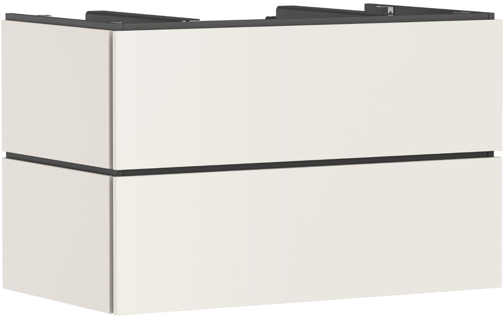 Hansgrohe Xilesa E skrinka 98x55x62 cm závesná kúpeľňová skrinka pod umývadlo piesková 54302780