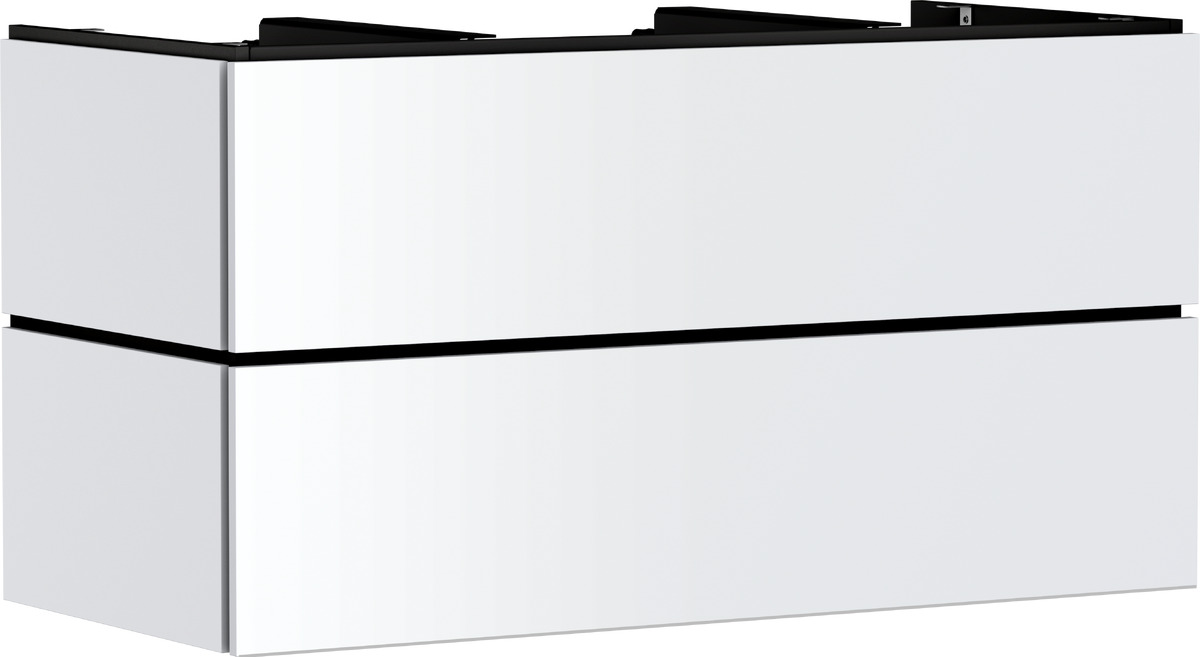 Hansgrohe Xilesa E skrinka 118x55x62 cm závesná kúpeľňová skrinka pod umývadlo biela 54304700
