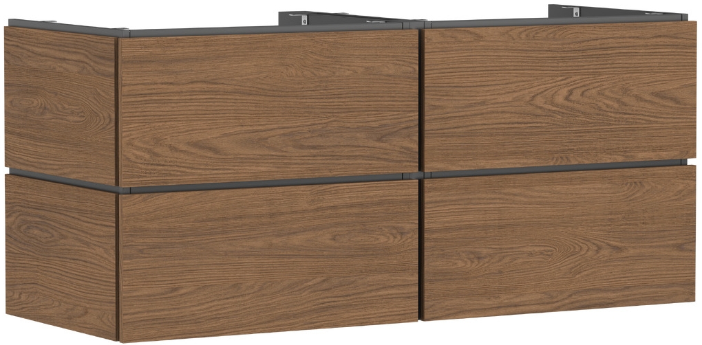 Hansgrohe Xilesa E skrinka 137.5x55x62 cm závesná kúpeľňová skrinka pod umývadlo dub 54305550