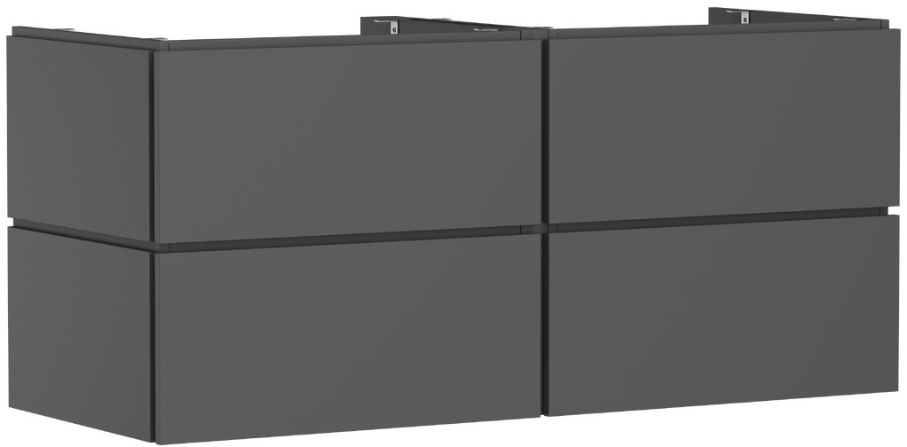 Hansgrohe Xilesa E skrinka 137.5x55x62 cm závesná kúpeľňová skrinka pod umývadlo sivá 54306760