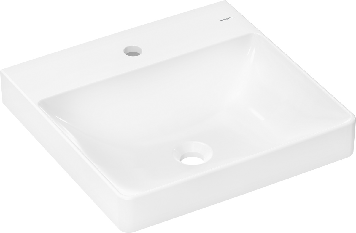 Hansgrohe Xelu Q umývadlo 50x48 cm obdĺžnik klasické umývadlo-umývadlo na nábytok biela 60316450