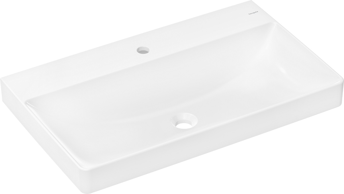 Hansgrohe Xelu Q umývadlo 80x48 cm obdĺžnik klasické umývadlo-umývadlo na nábytok biela 60318450
