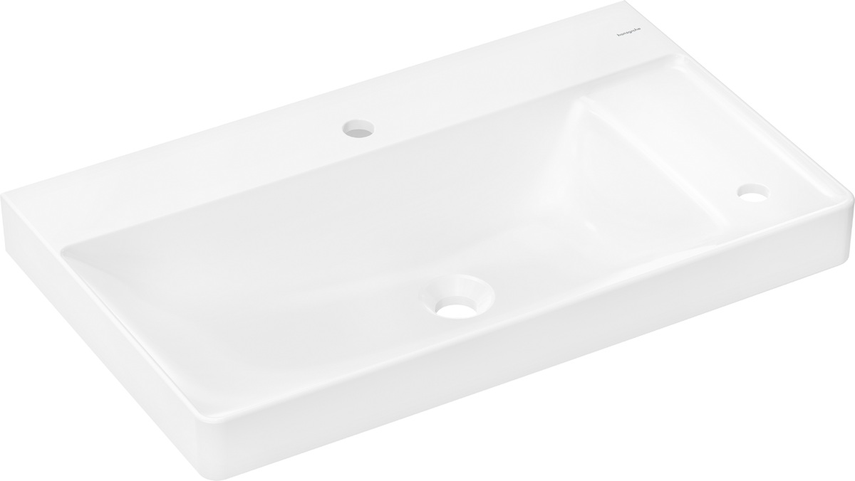 Hansgrohe Xelu Q umývadlo 80x48 cm obdĺžnik klasické umývadlo-umývadlo na nábytok biela 60319450