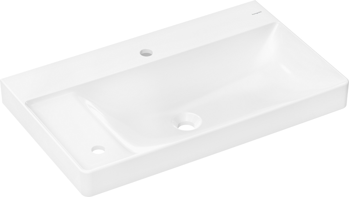 Hansgrohe Xelu Q umývadlo 80x48 cm obdĺžnik klasické umývadlo-umývadlo na nábytok biela 60320450