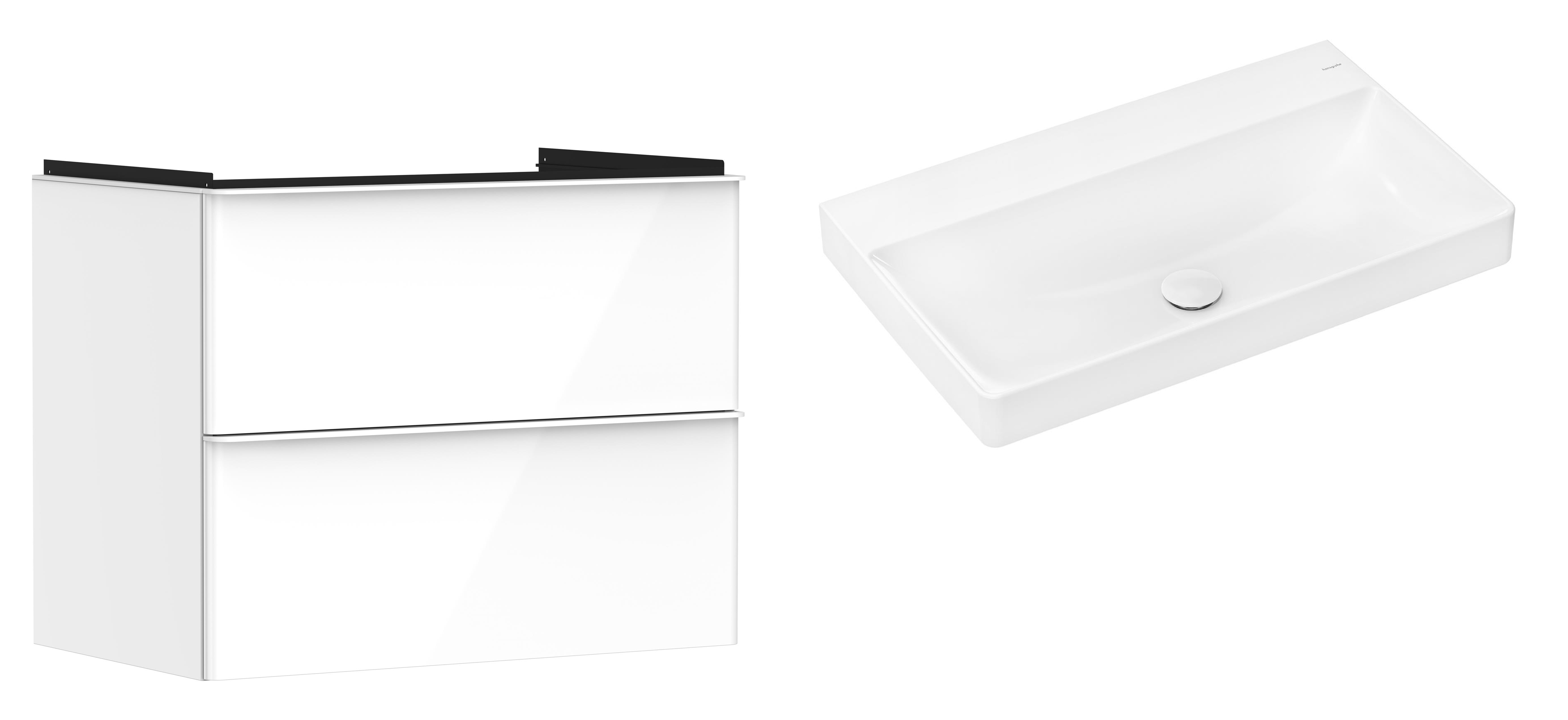 Súprava skrinka Hansgrohe Xelu Q 54027700, umývadlo Hansgrohe Xelu Q 61021450