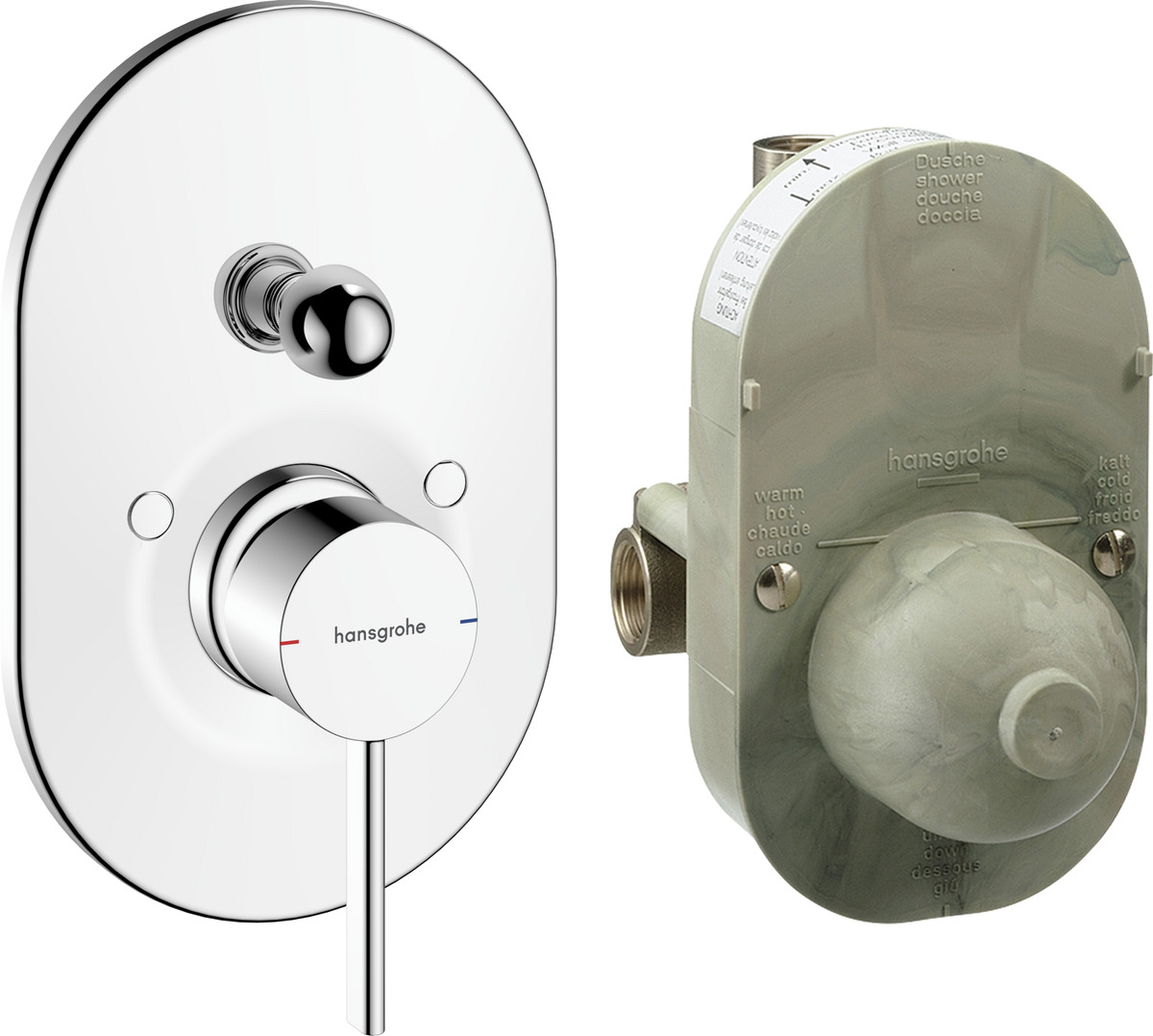 Hansgrohe Zesis S vaňová/sprchová batéria podomietková chrómová 74418000