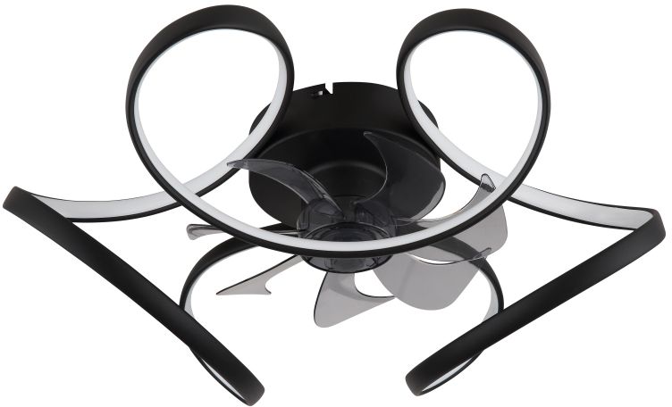 Globo Lighting Travo stropný ventilátor 1x30 W čierna 03638