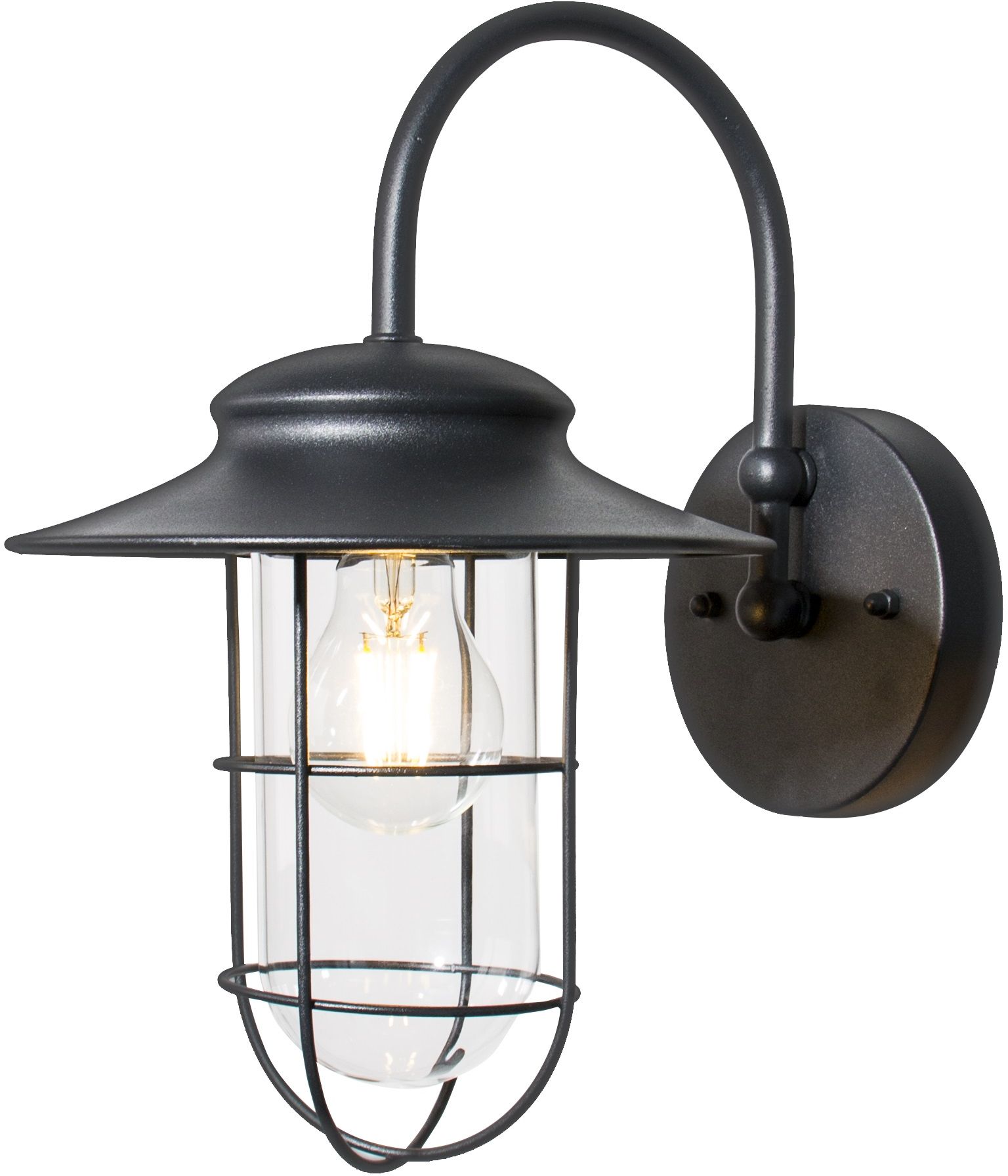 Zuma Line Industrial vonkajšie nástenné svietidlo 1x60 W čierna 17068-WD