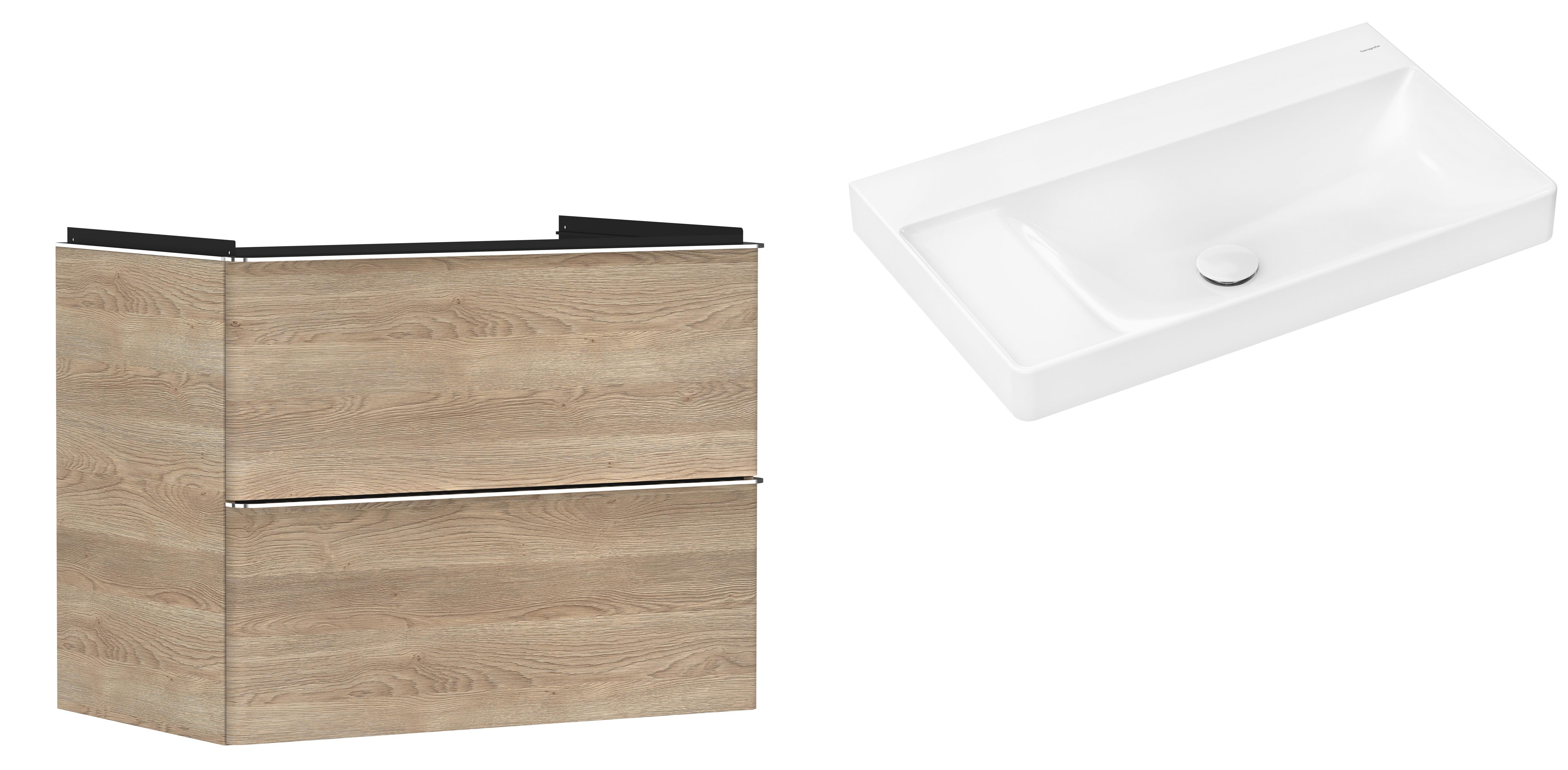 Súprava skrinka Hansgrohe Xelu Q 54029000, umývadlo Hansgrohe Xelu Q 61032450