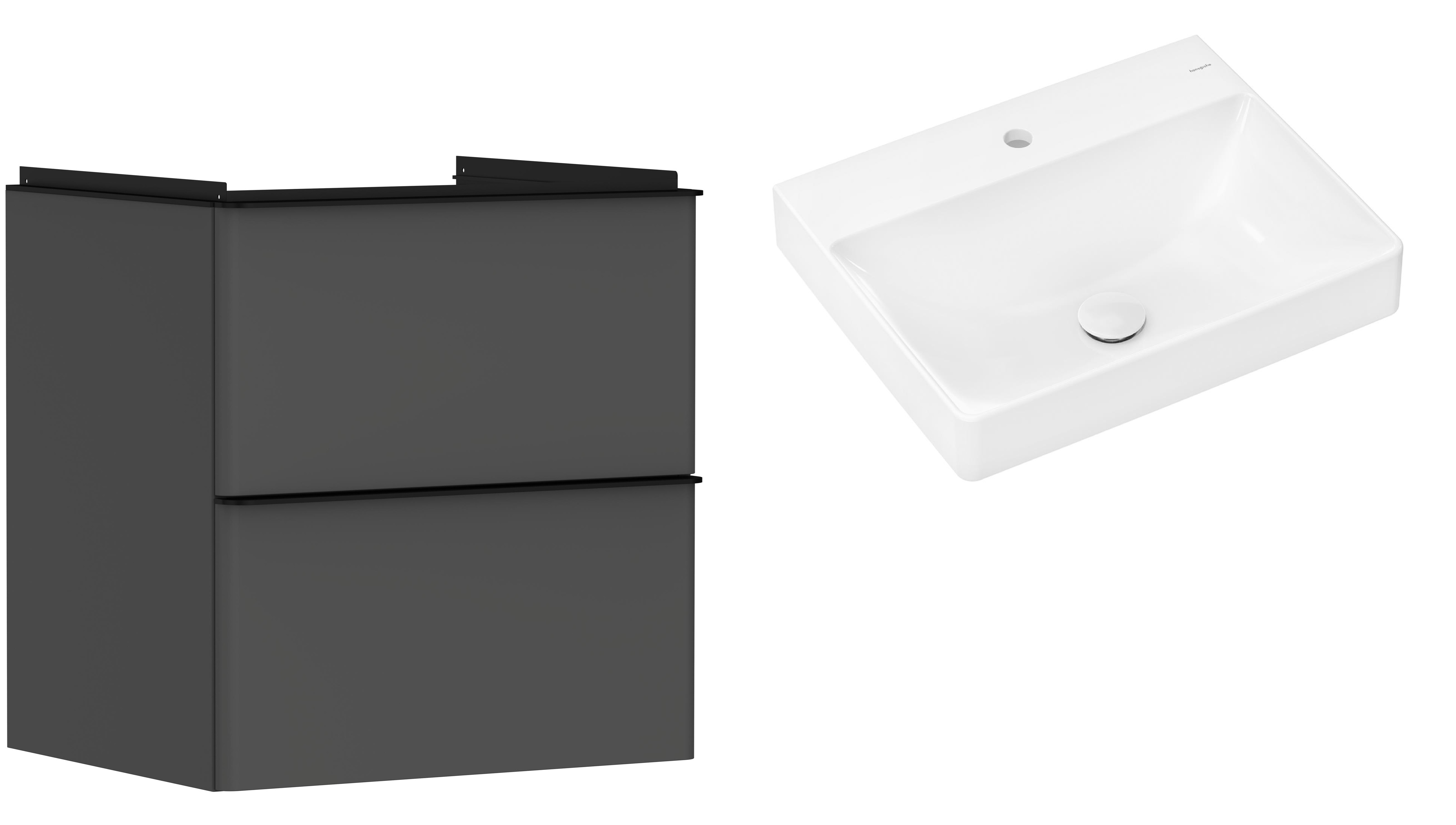 Súprava skrinka Hansgrohe Xelu Q 54024670, umývadlo Hansgrohe Xelu Q 61016450