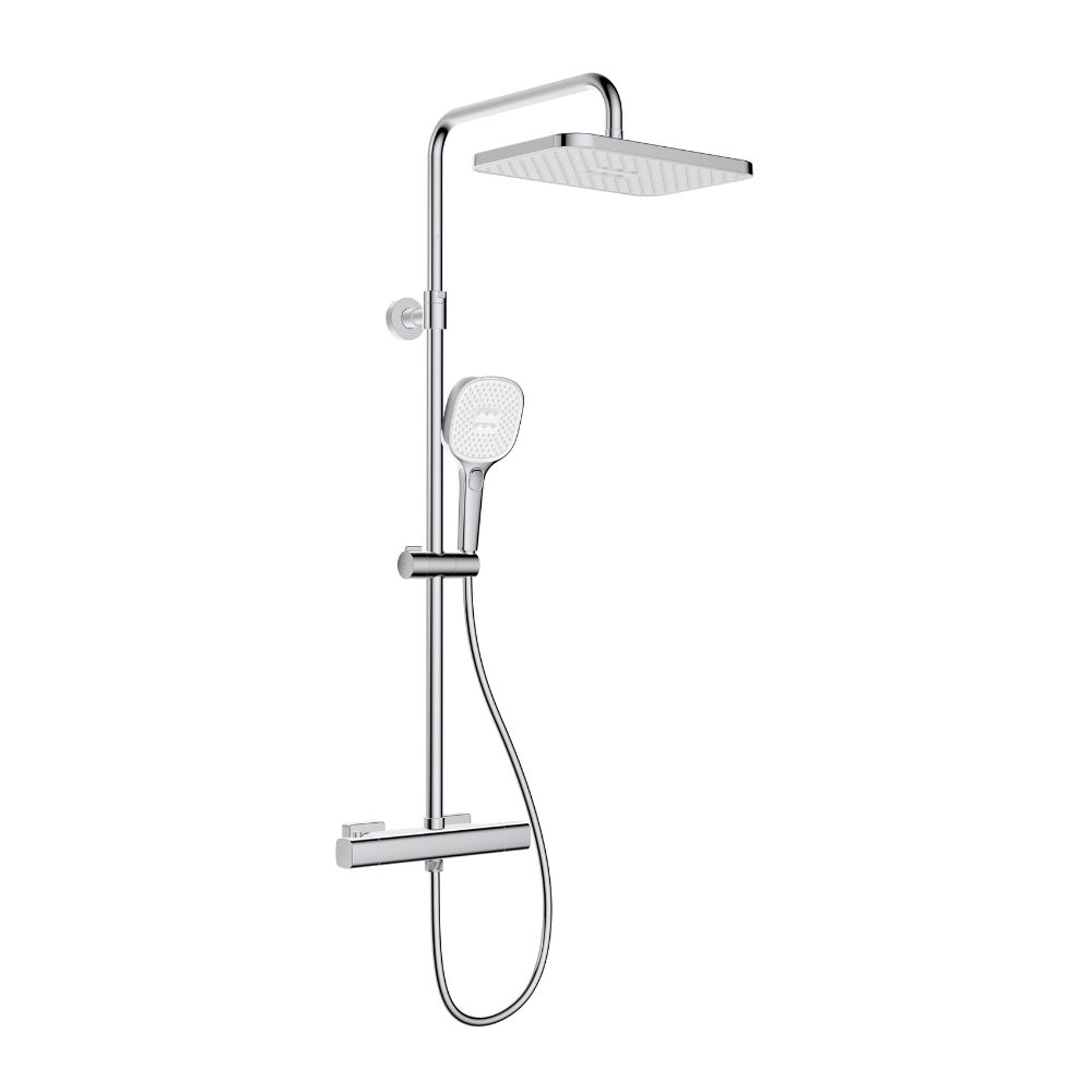 KFA Armatura Malaga sprchová súprava nástenná s termostatom s dažďovou sprchou chrómová 5756-910-00