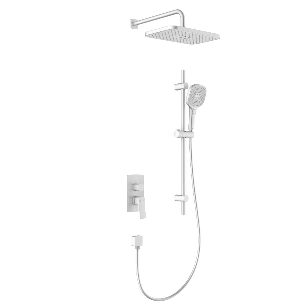 KFA Armatura Malaga sprchová súprava podomietková s dažďovou sprchou biela 4529-301-44