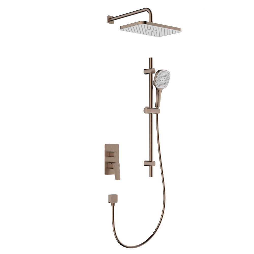 KFA Armatura Malaga Rose Gold sprchová súprava podomietková s dažďovou sprchou medená brúsené 4529-301-34