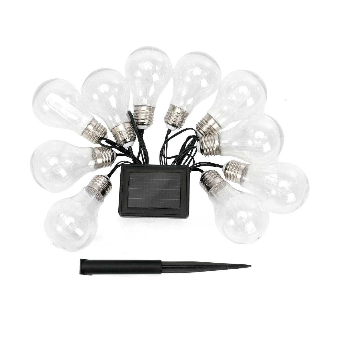 Zuma Line Solarna vonkajšia girlanda x0.06 W čierna-priehľadná SW-1004C