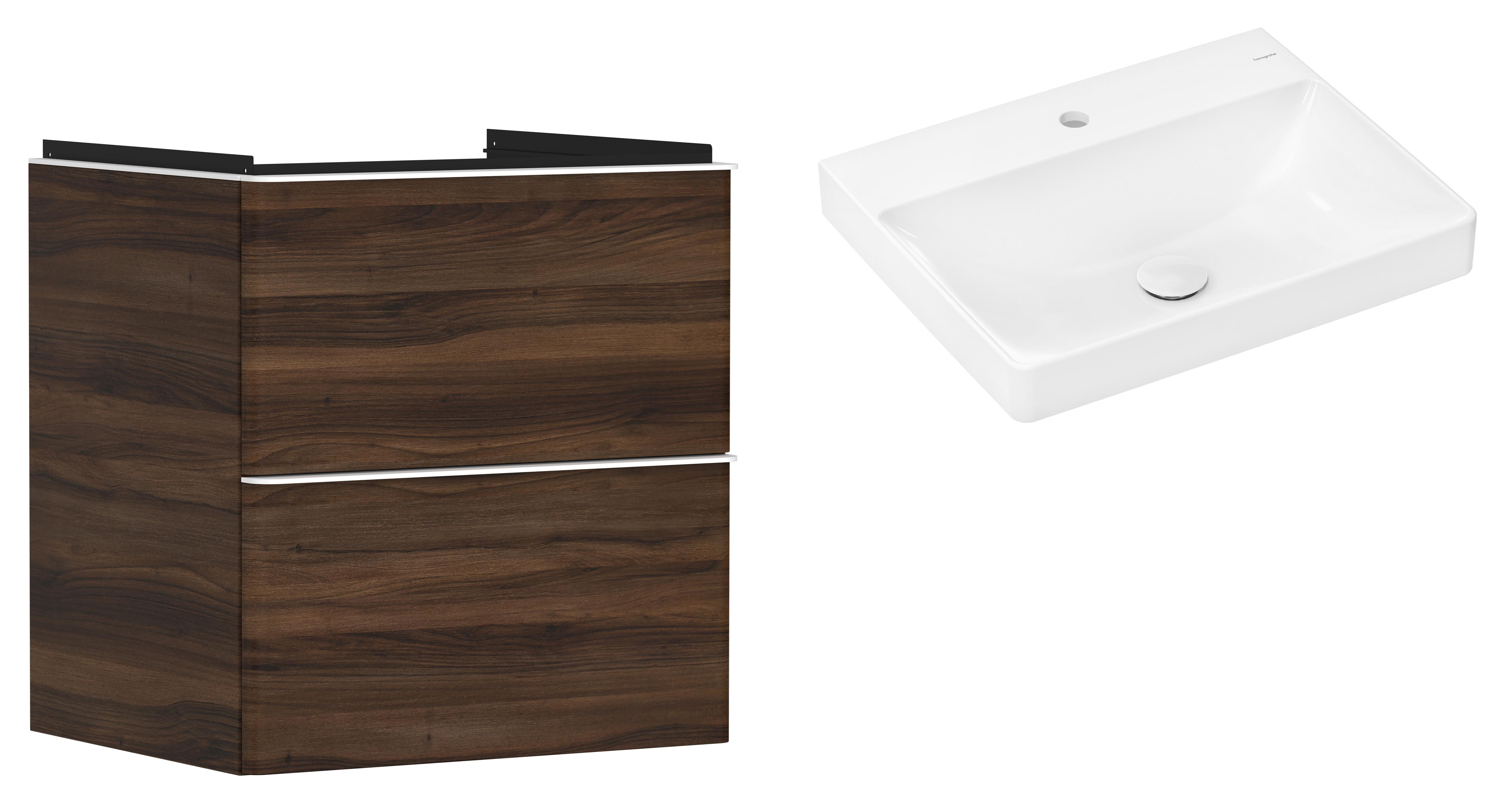 Súprava skrinka Hansgrohe Xelu Q 54026700, umývadlo Hansgrohe Xelu Q 61016450