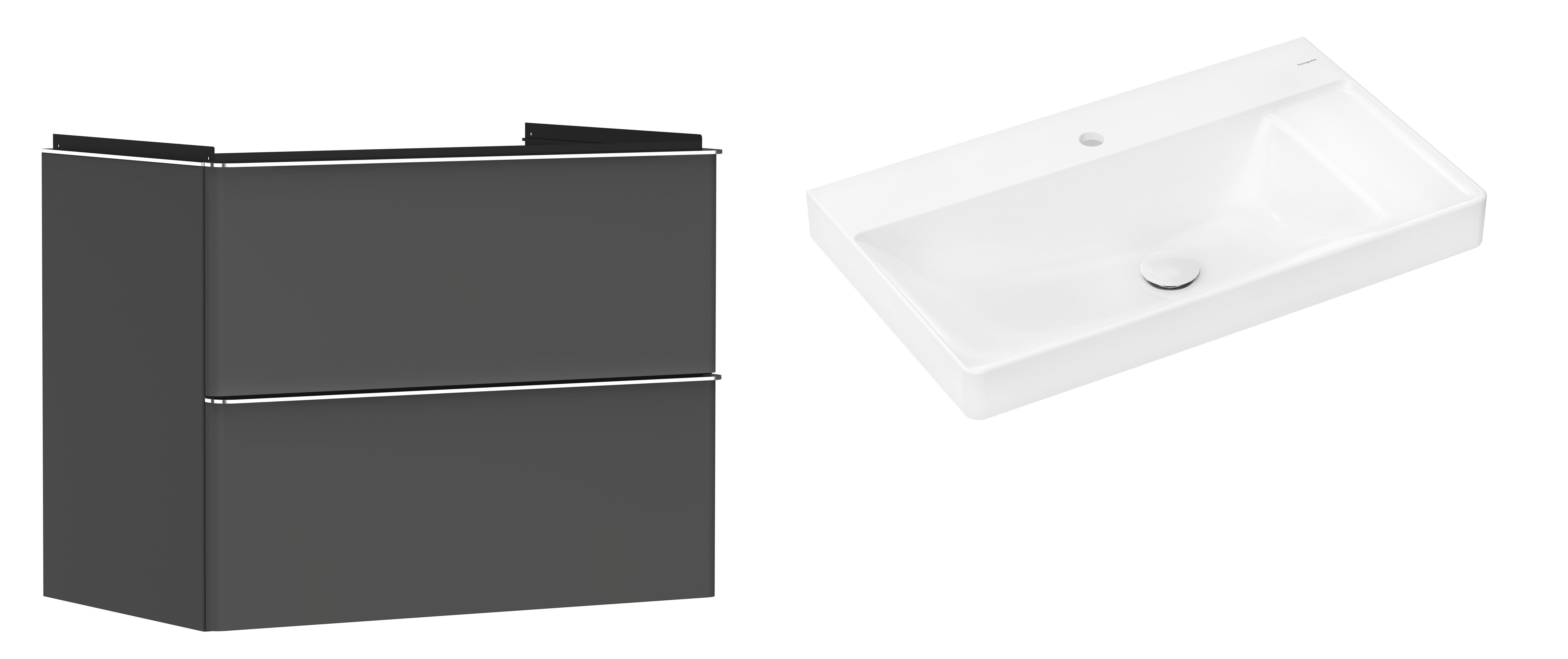 Súprava skrinka Hansgrohe Xelu Q 54028000, umývadlo Hansgrohe Xelu Q 61024450