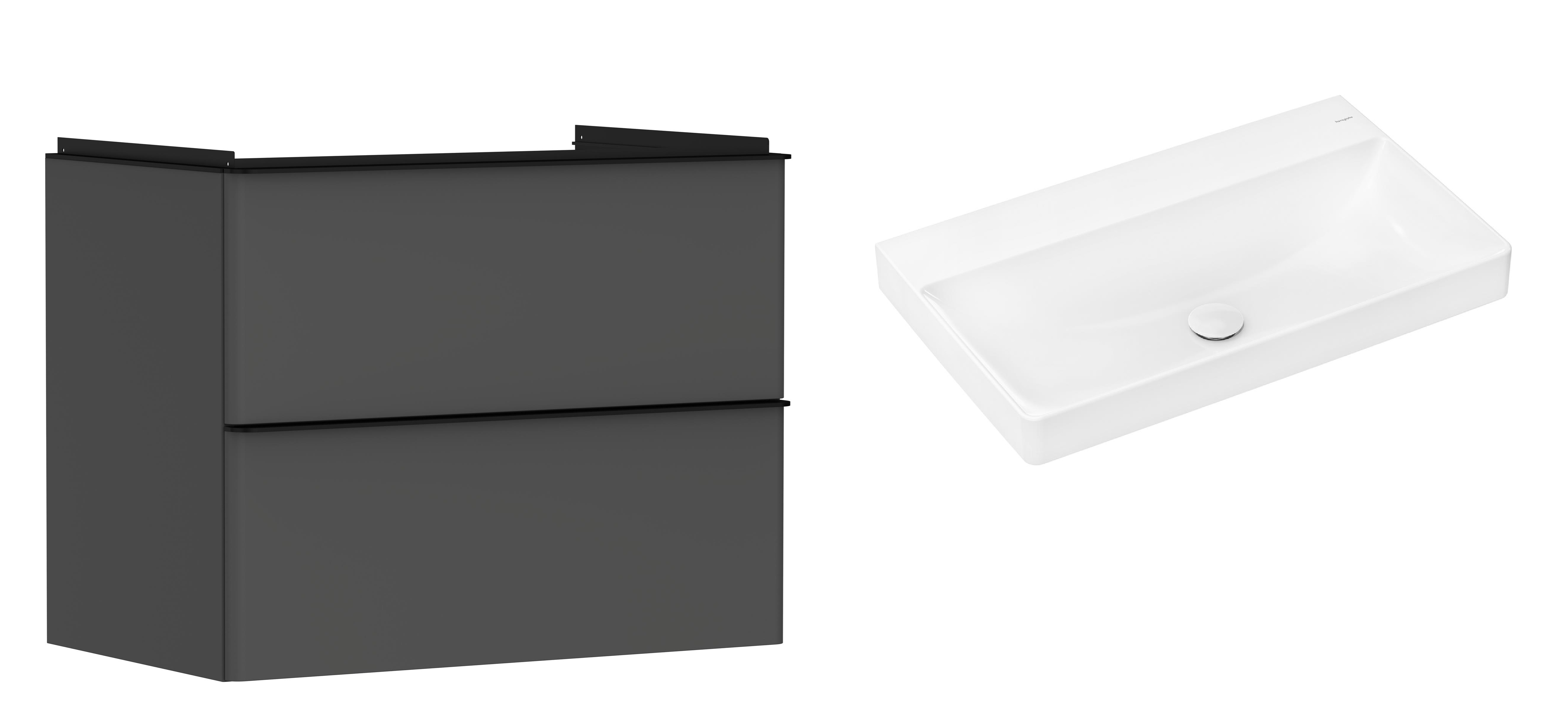 Súprava skrinka Hansgrohe Xelu Q 54028670, umývadlo Hansgrohe Xelu Q 61021450