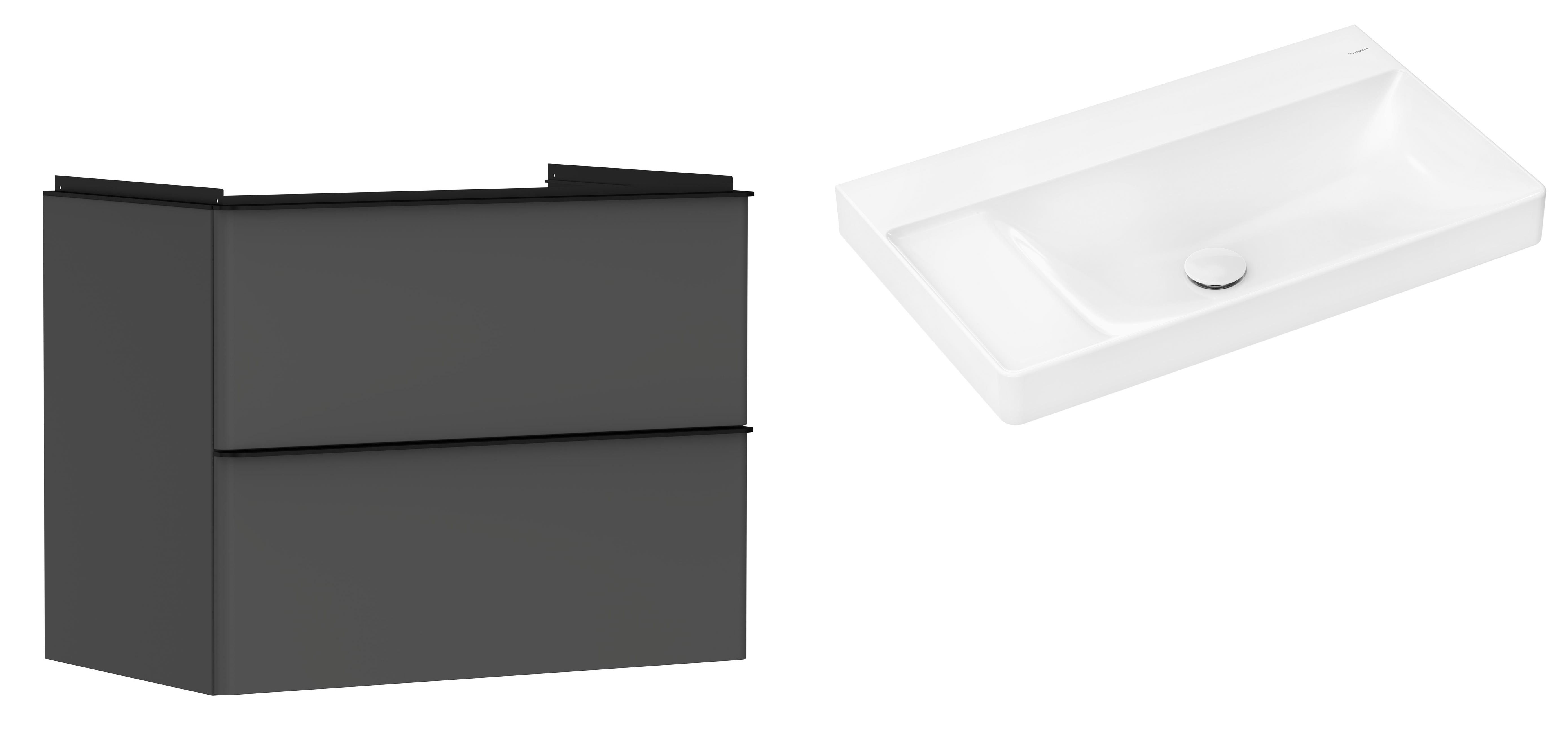 Súprava skrinka Hansgrohe Xelu Q 54028670, umývadlo Hansgrohe Xelu Q 61032450