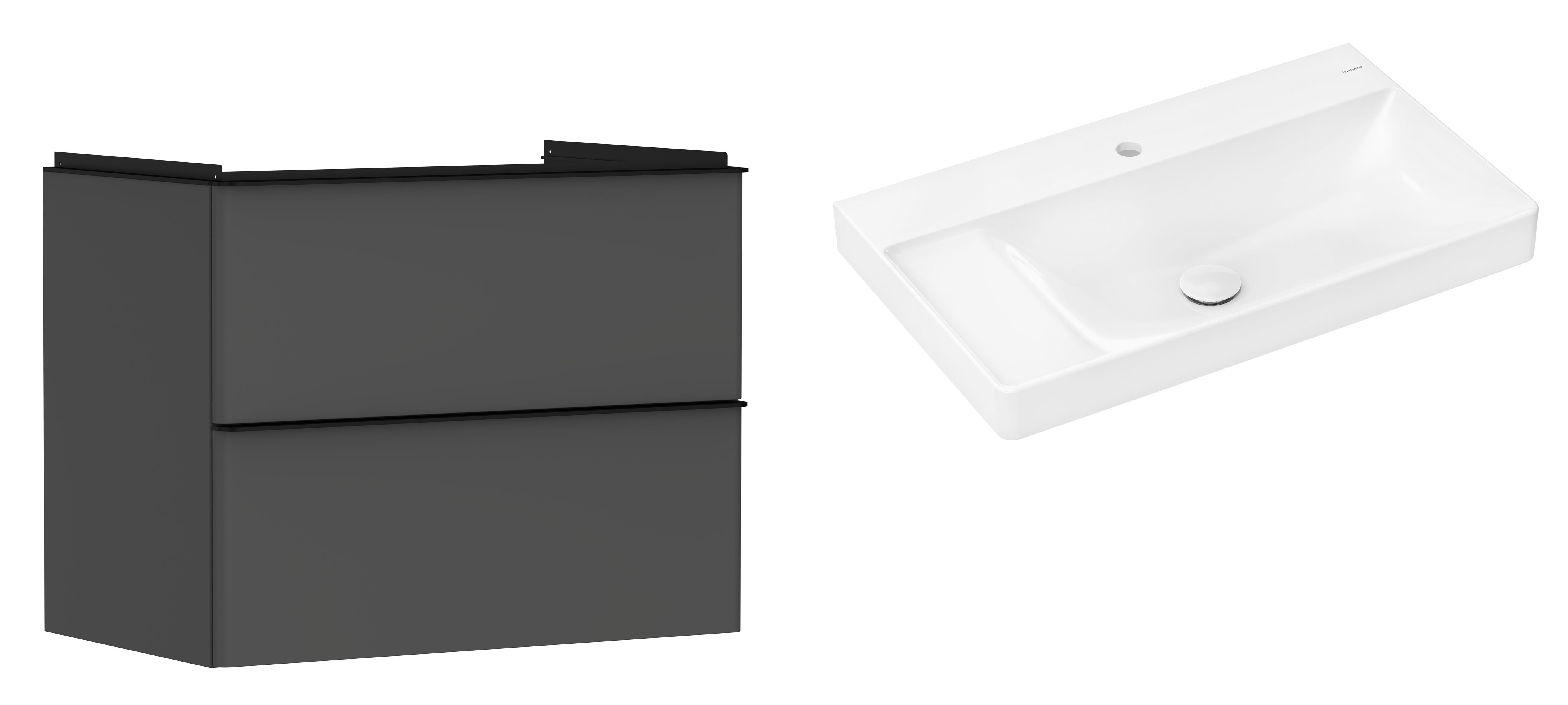 Súprava skrinka Hansgrohe Xelu Q 54028670, umývadlo Hansgrohe Xelu Q 61030450