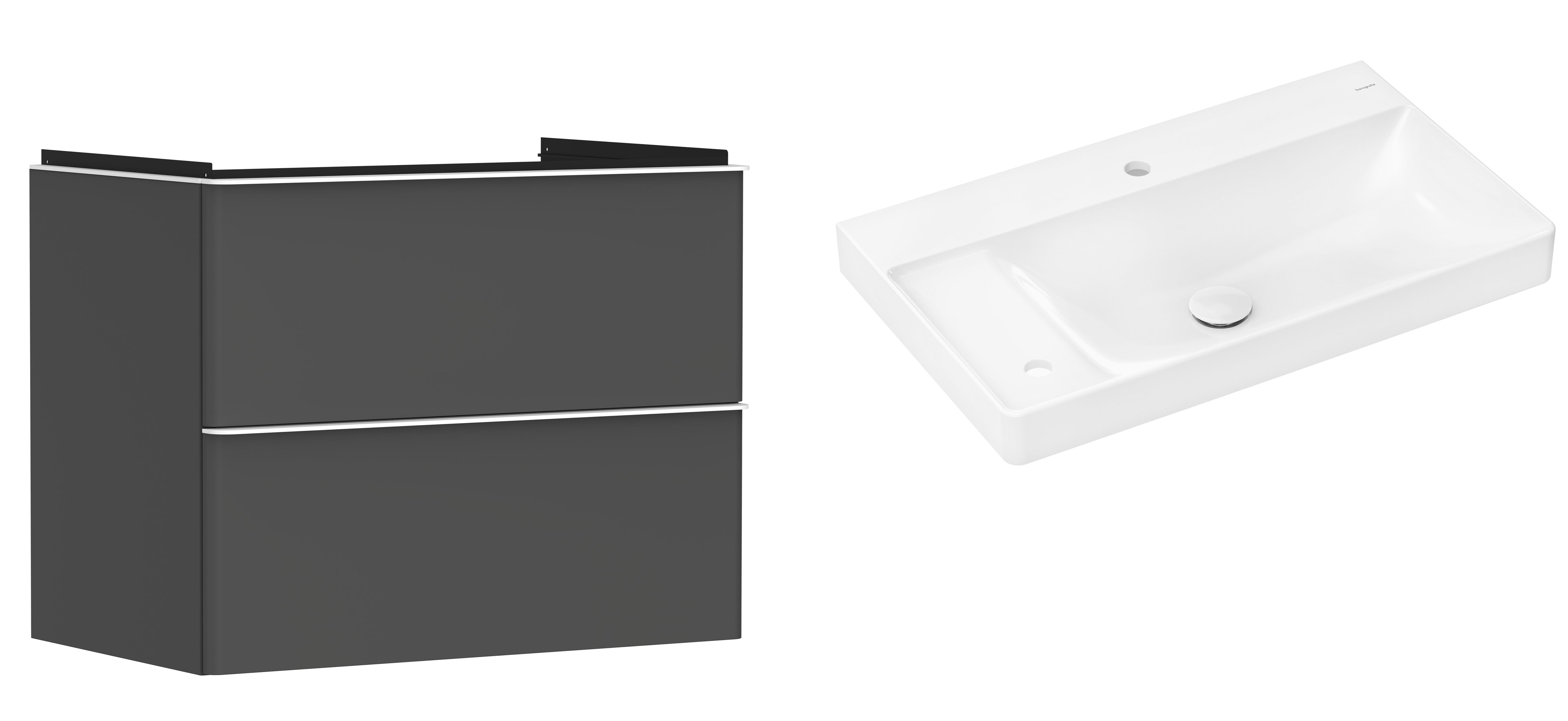 Súprava skrinka Hansgrohe Xelu Q 54028700, umývadlo Hansgrohe Xelu Q 61031450