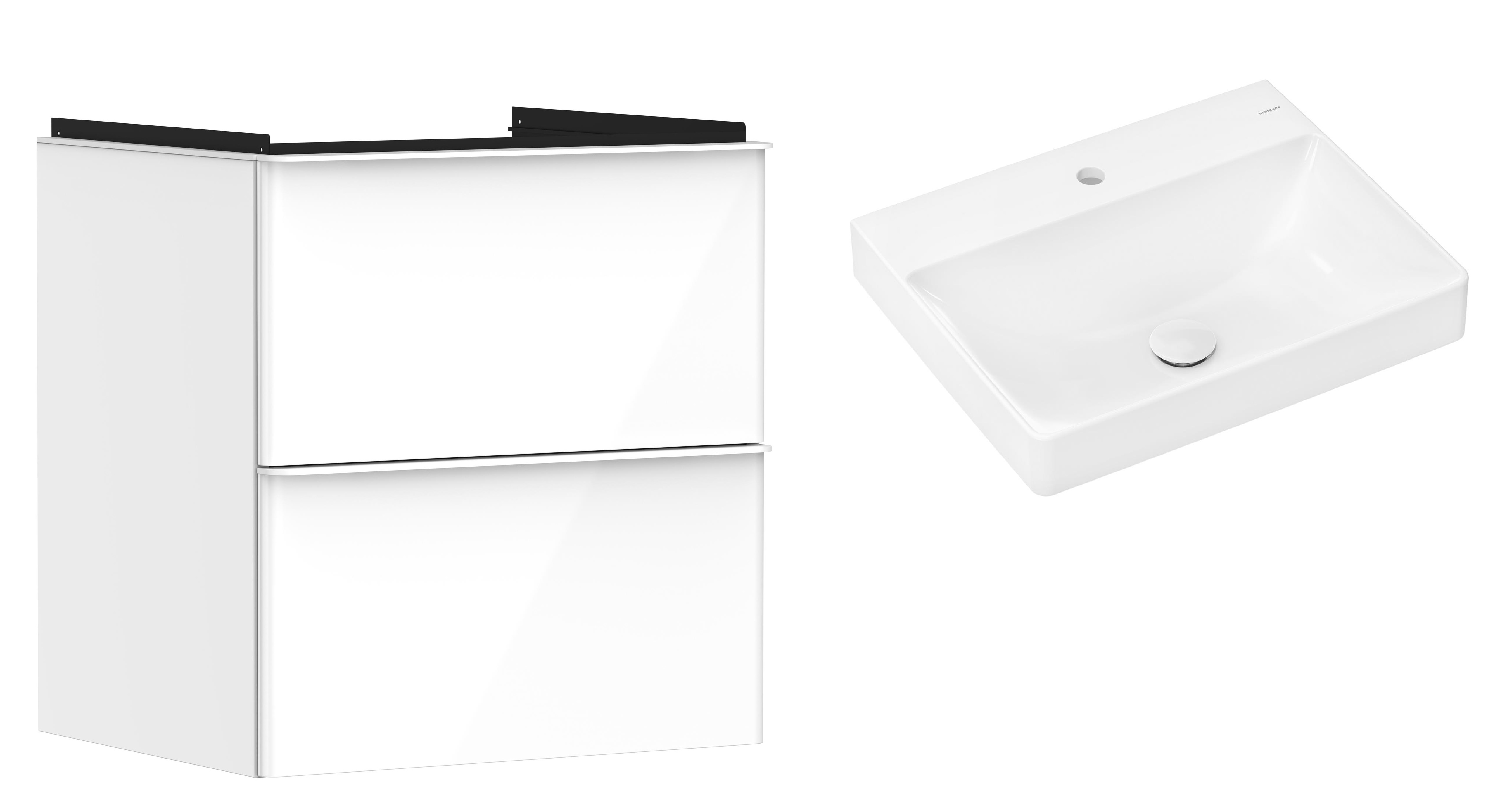 Súprava skrinka Hansgrohe Xelu Q 54023700, umývadlo Hansgrohe Xelu Q 61016450