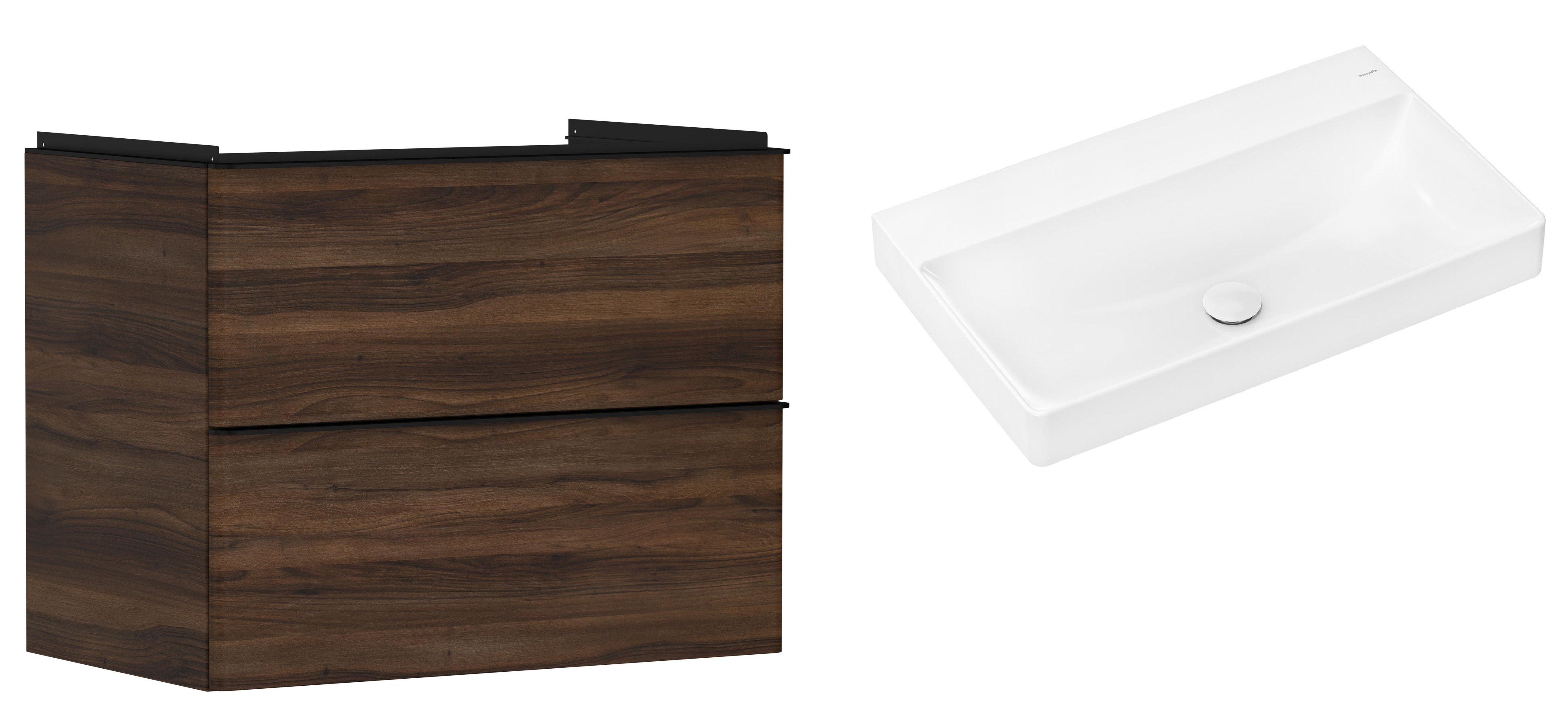 Súprava skrinka Hansgrohe Xelu Q 54030670, umývadlo Hansgrohe Xelu Q 61021450