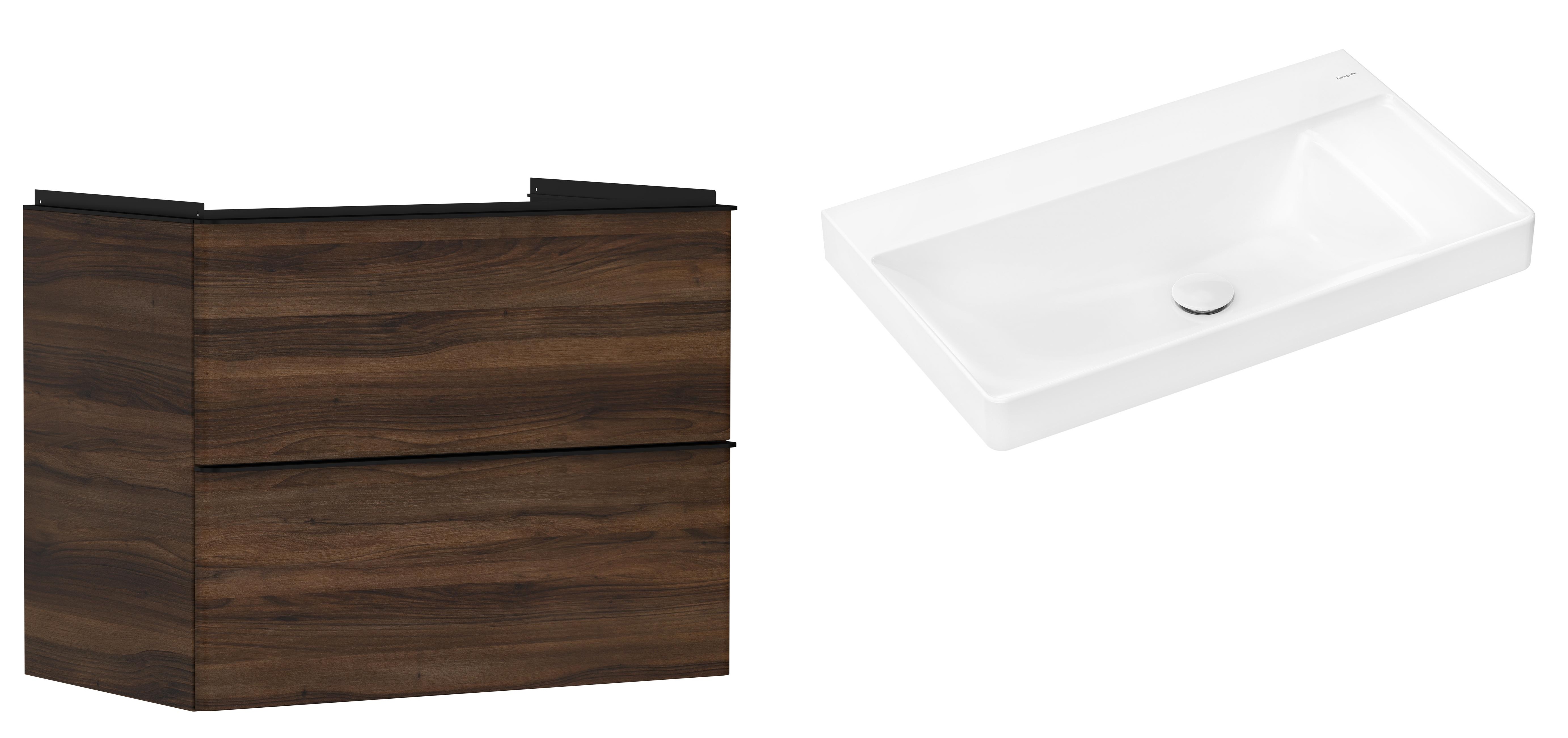 Súprava skrinka Hansgrohe Xelu Q 54030670, umývadlo Hansgrohe Xelu Q 61026450